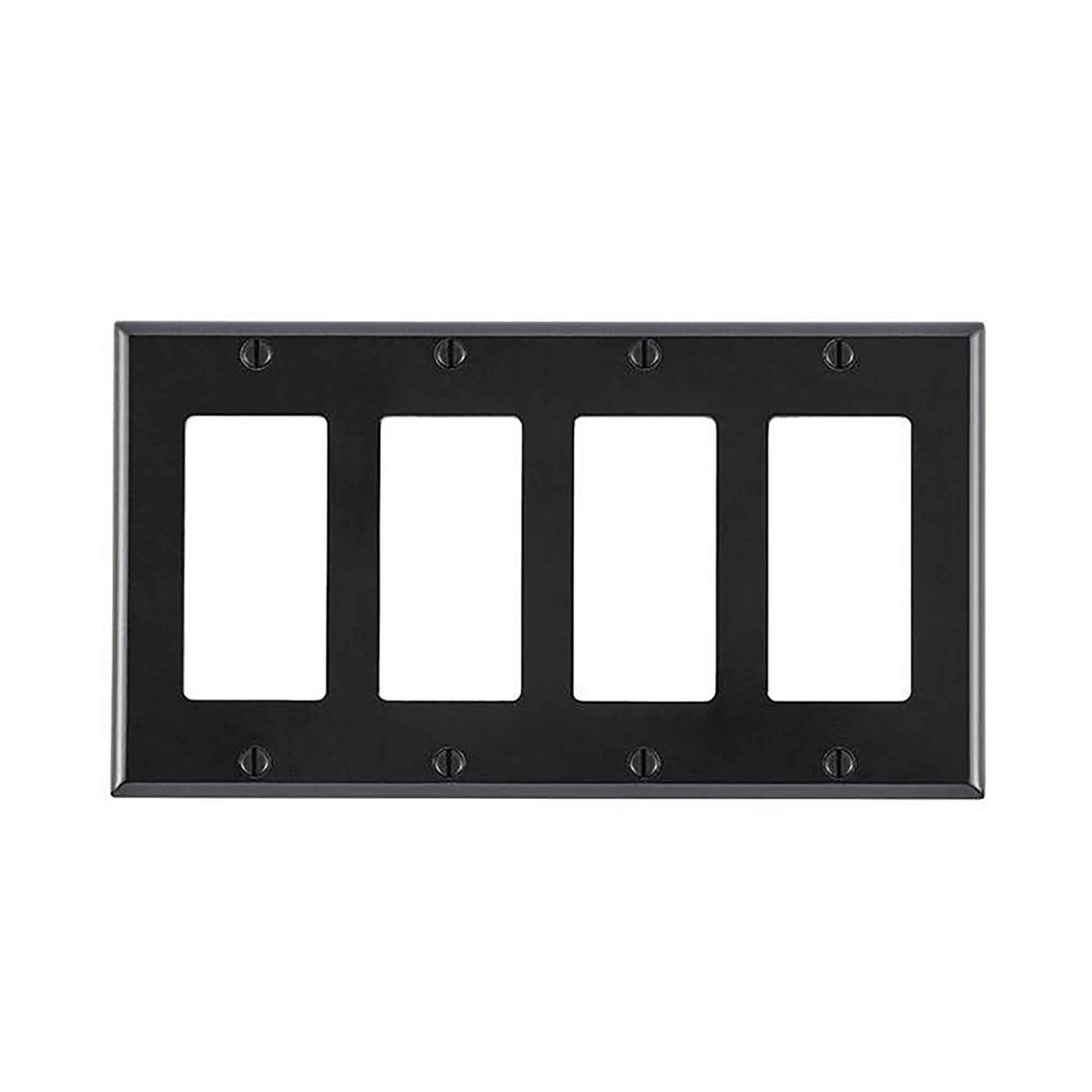 Plaque murale Decora pour 4 dispositifs, noir