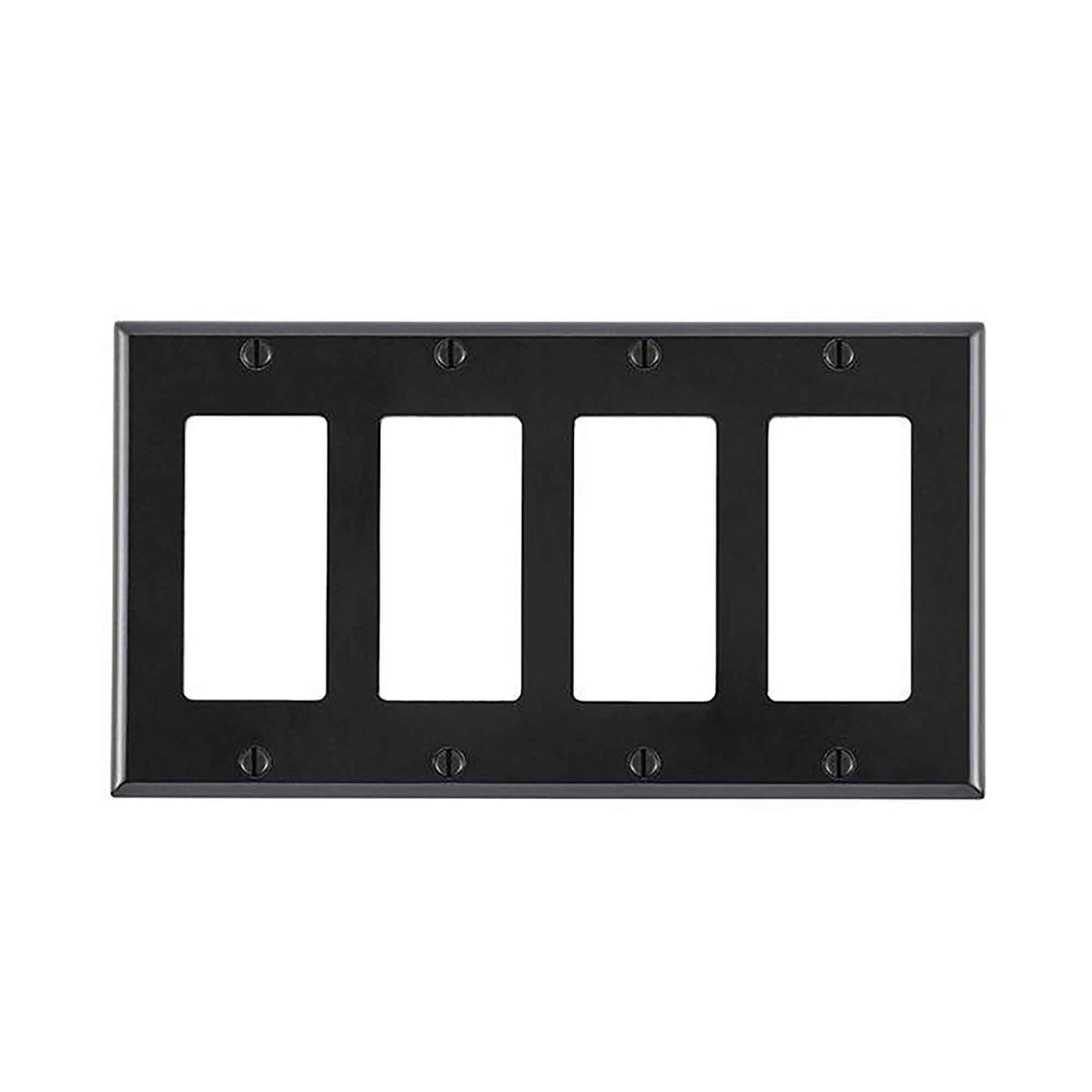 Plaque murale Decora pour 4 dispositifs, noir