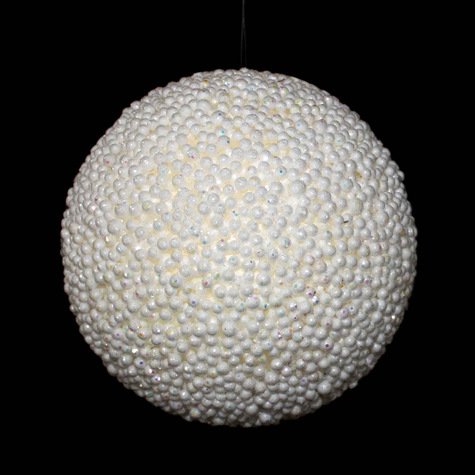 Ornement de boule de baies blanche, 4''