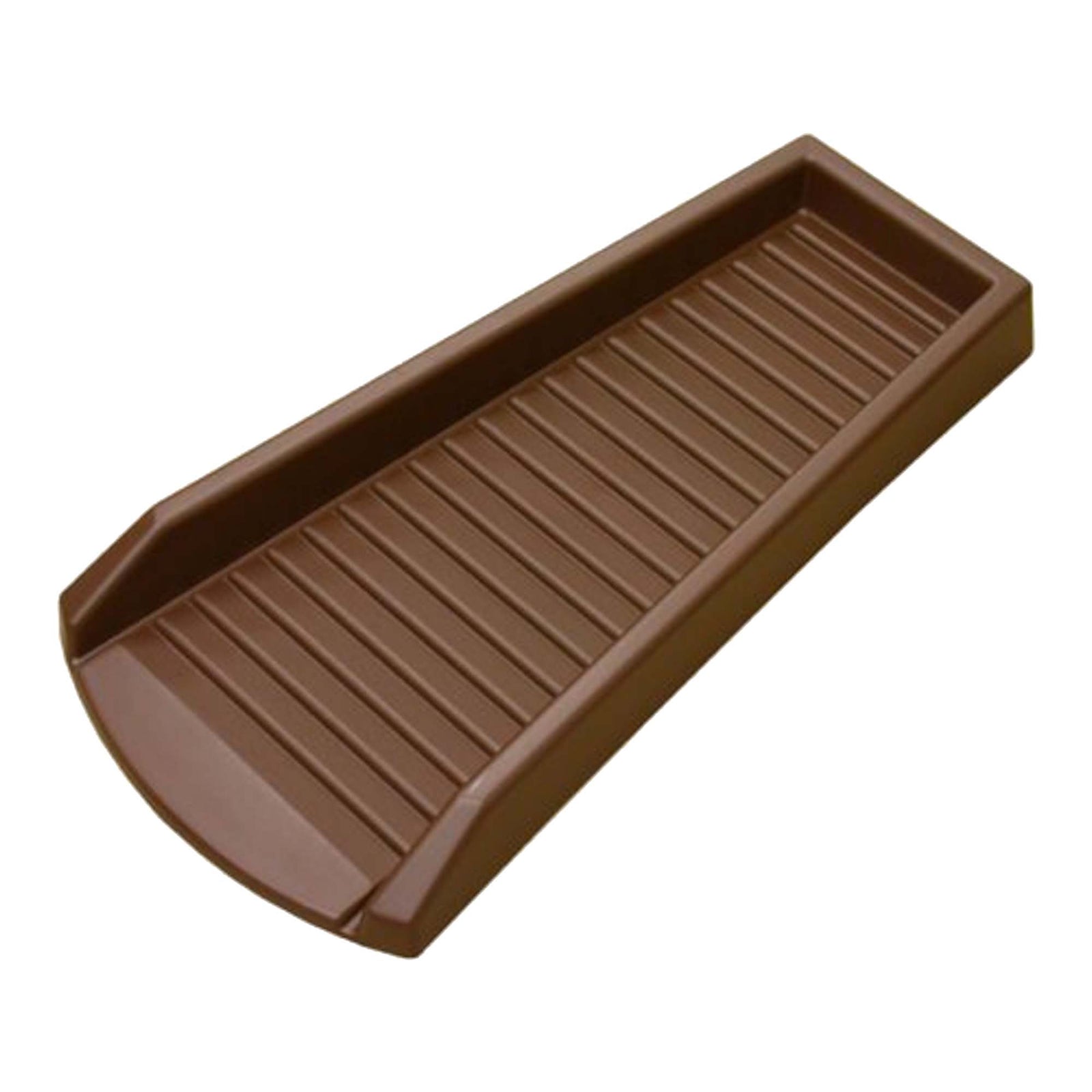 Plaque d'écoulement pour gouttière, brun