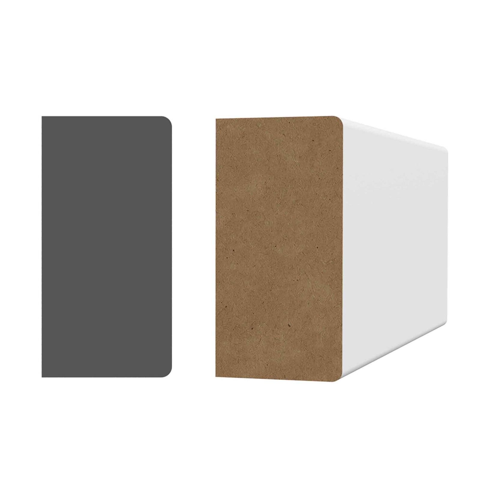 Moulure rectangulaire en fibre de bois prépeinte blanche de 8' x 1-1/2" x 3/4", 9 unités