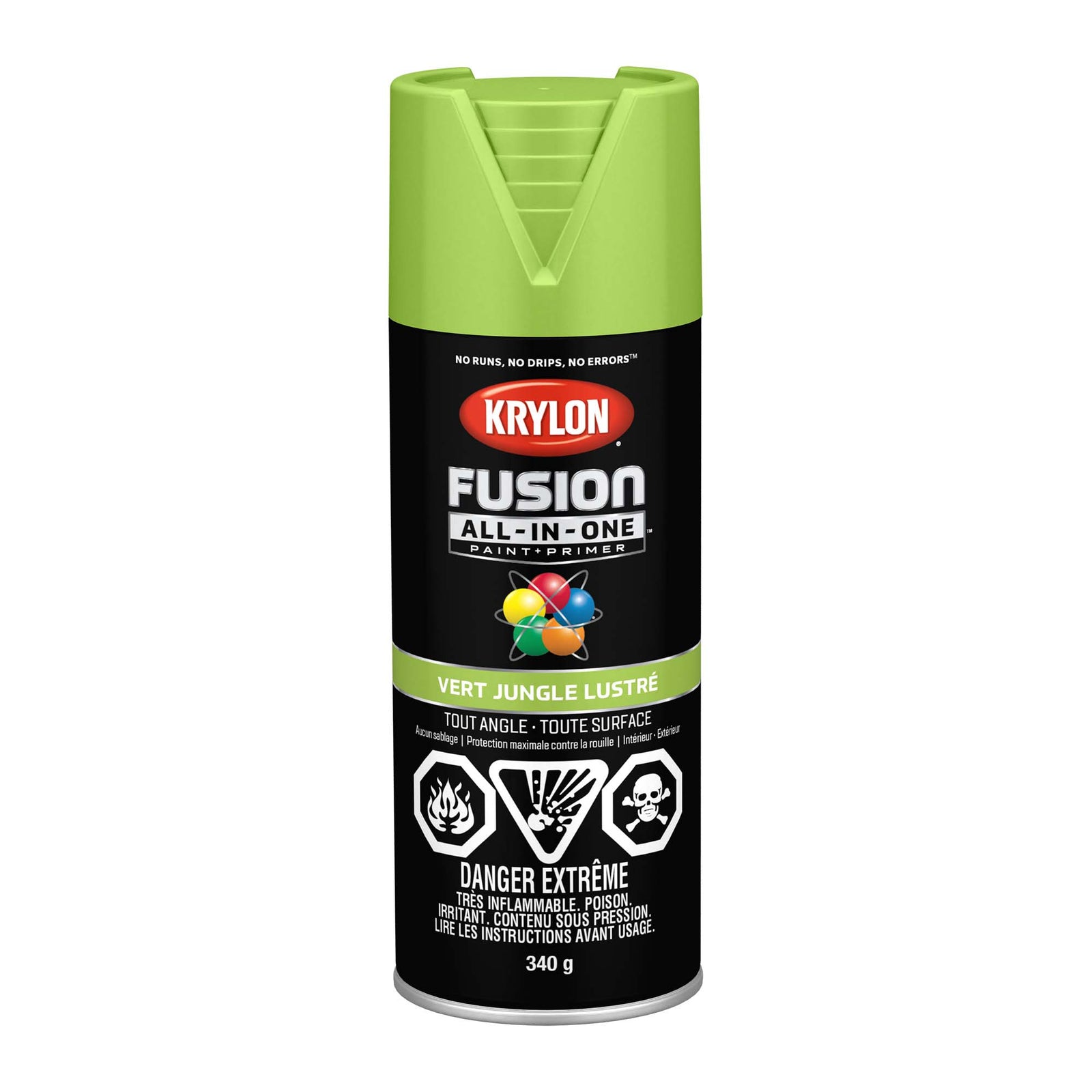 Krylon Fusion All-In-One aérosol vert jungle lustré, 340 g