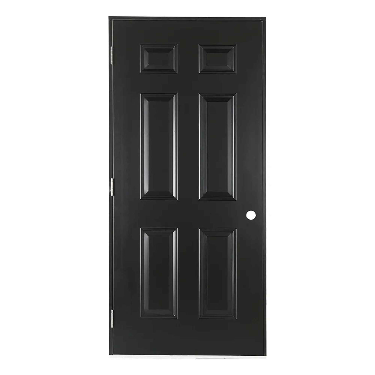 Porte d&#39;acier avec cadrage de 36&quot; x 1-1/4&quot; x 4-5/8&quot;, ouverture à gauche vers l’extérieur (noir)