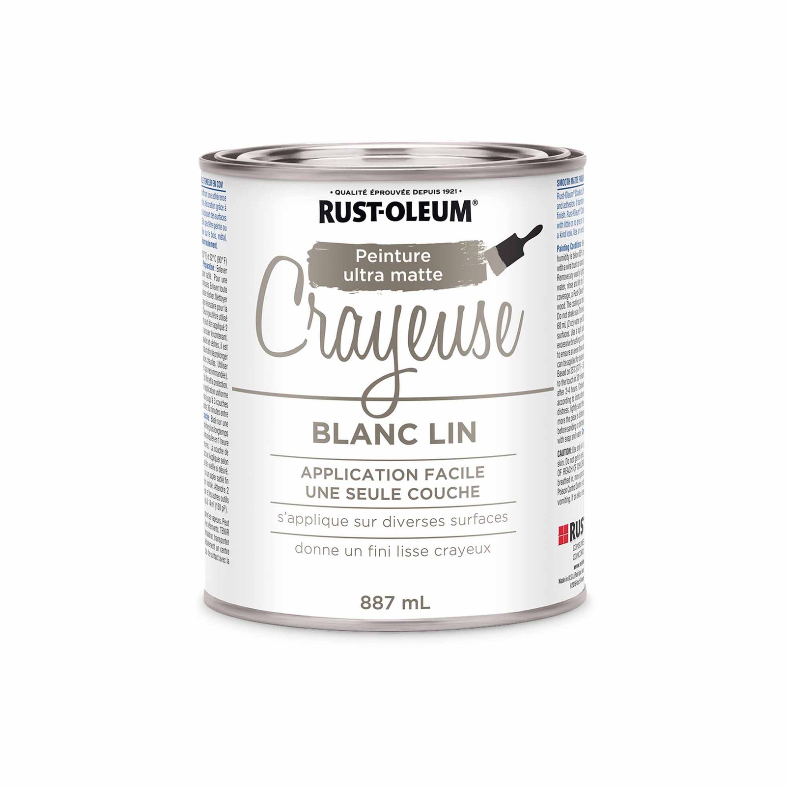 Peinture à la craie Ultra Mate blanc lin, 887 ml