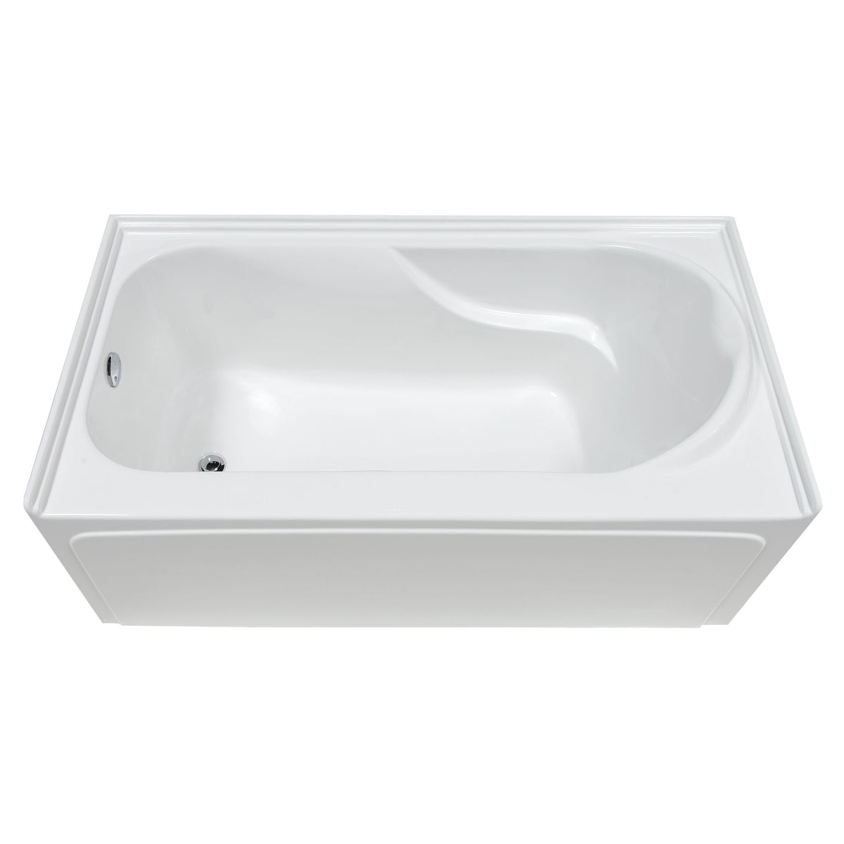 Baignoire à dossier arrondi et avec jupe Miranda, 60'' x 32'' (drain à gauche)