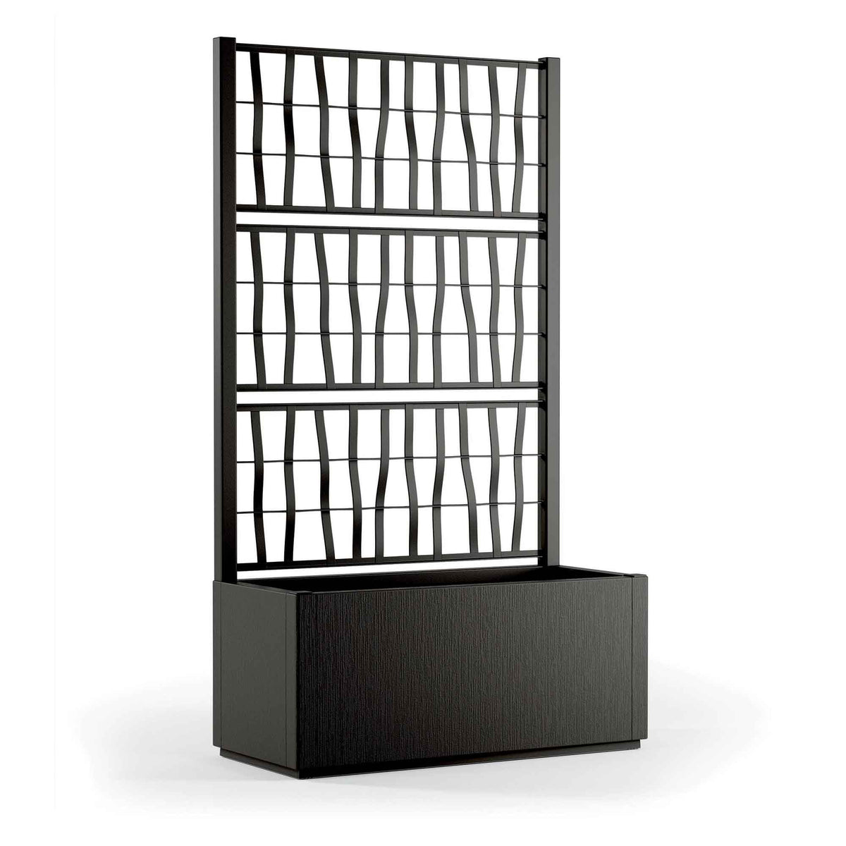 Jardinière rectangulaire avec treillis Ethica, 31,5" x 14,1" x 55,1"