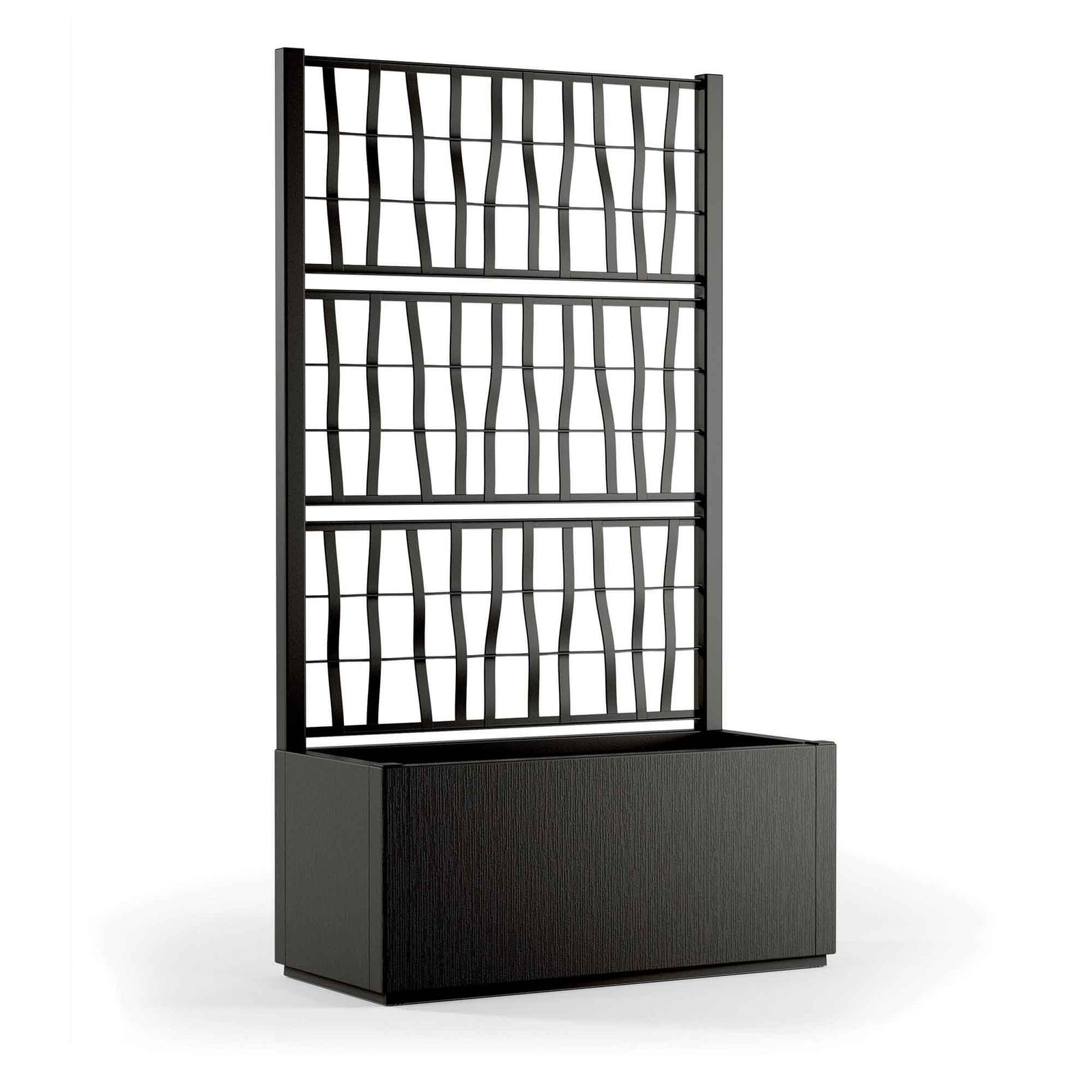 Jardinière rectangulaire avec treillis Ethica, 31,5" x 14,1" x 55,1"