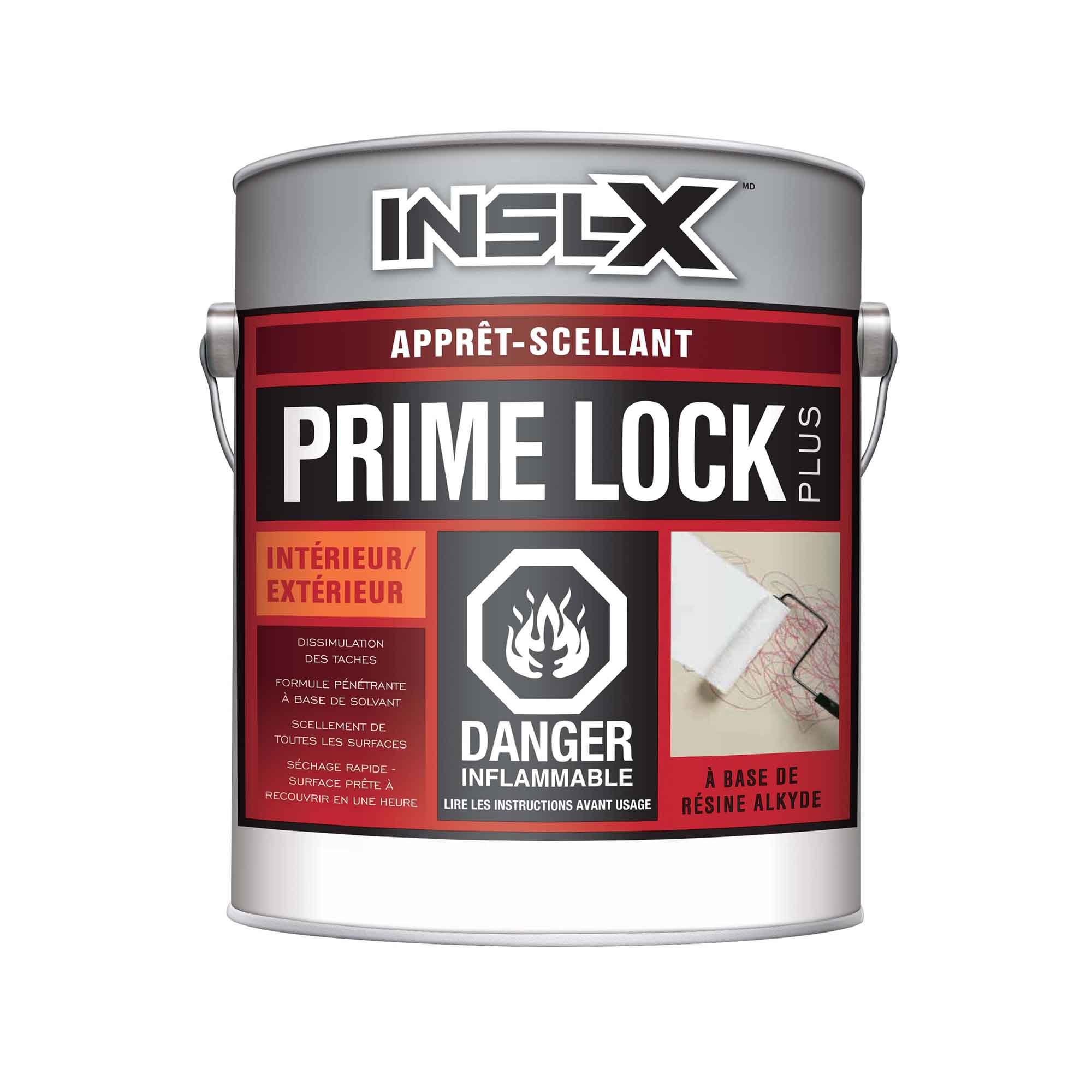 Apprêt-scellant d'intérieur et d'extérieur Insl-X Prime Lock Plus blanc, 3,79 L