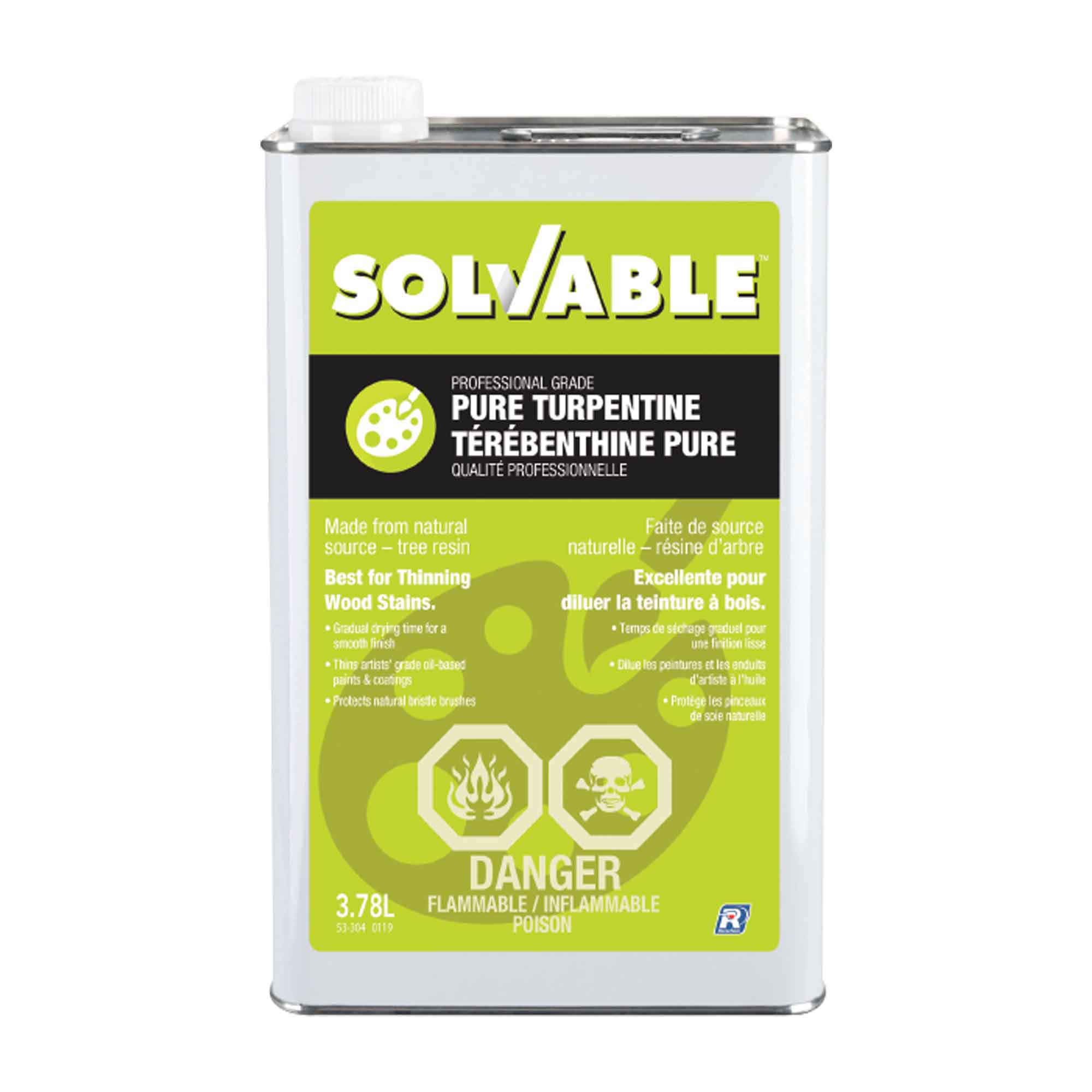 Térébenthine pure Solvable, 3,78 L