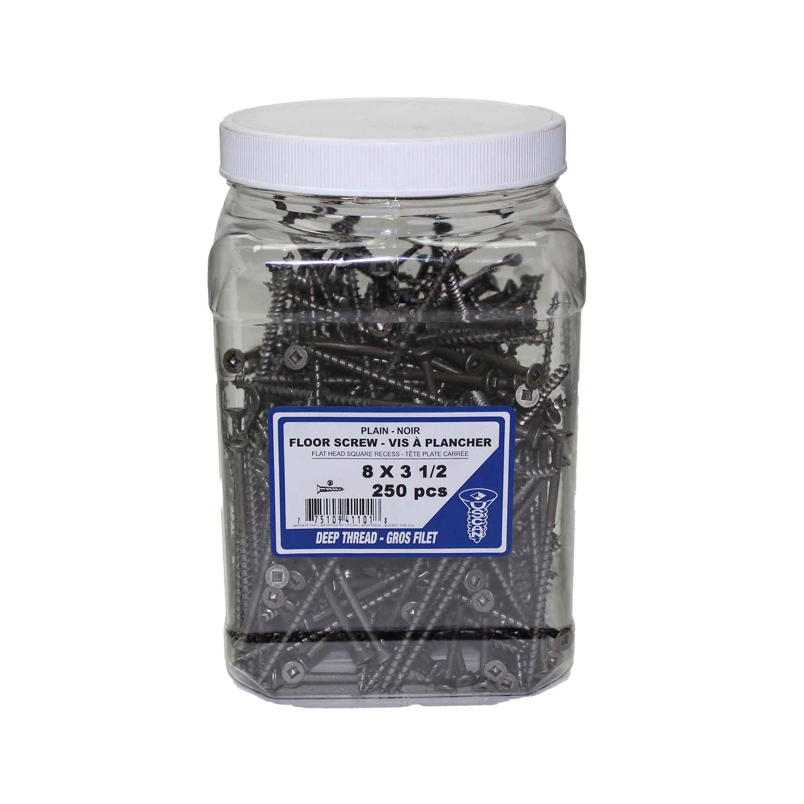 Vis à plancher, #8 x 3-1/2" (250 unités)