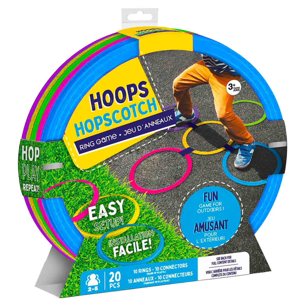 Jeu d’anneaux Hoops Hopscotch, 20 pièces