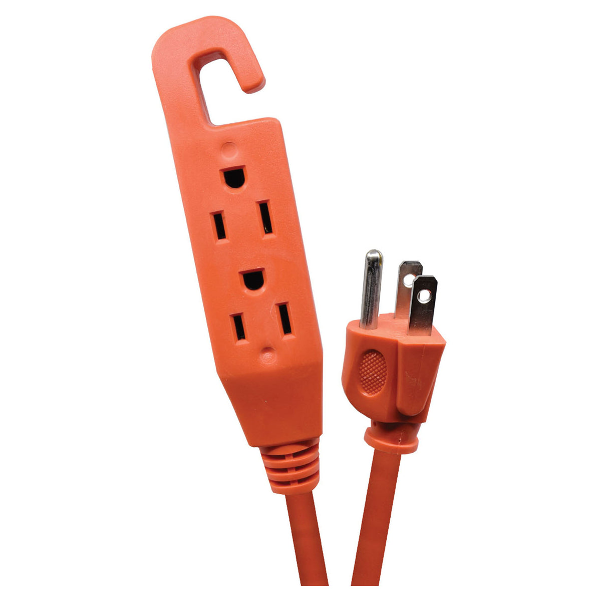 Rallonge électrique d'intérieure SJTW 16/3 à 3 prises, 50' (orange)