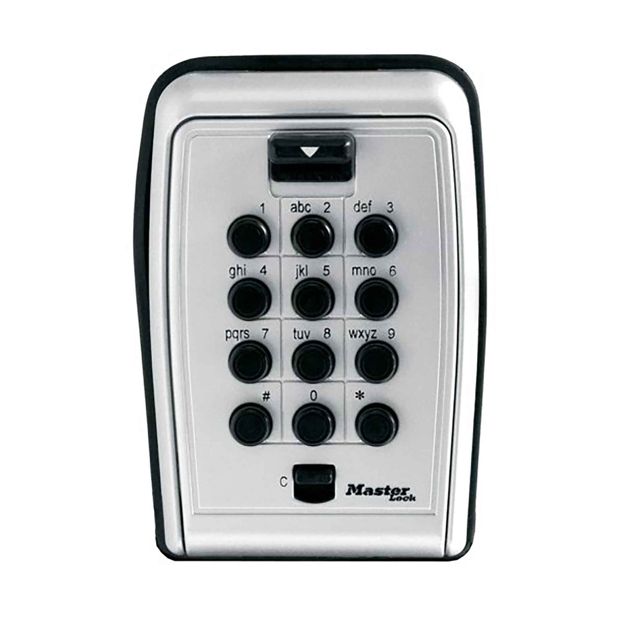 Boite murale de 3-1/8" de large avec bouton-poussoir pour remiser les clés, combinaison modifiable