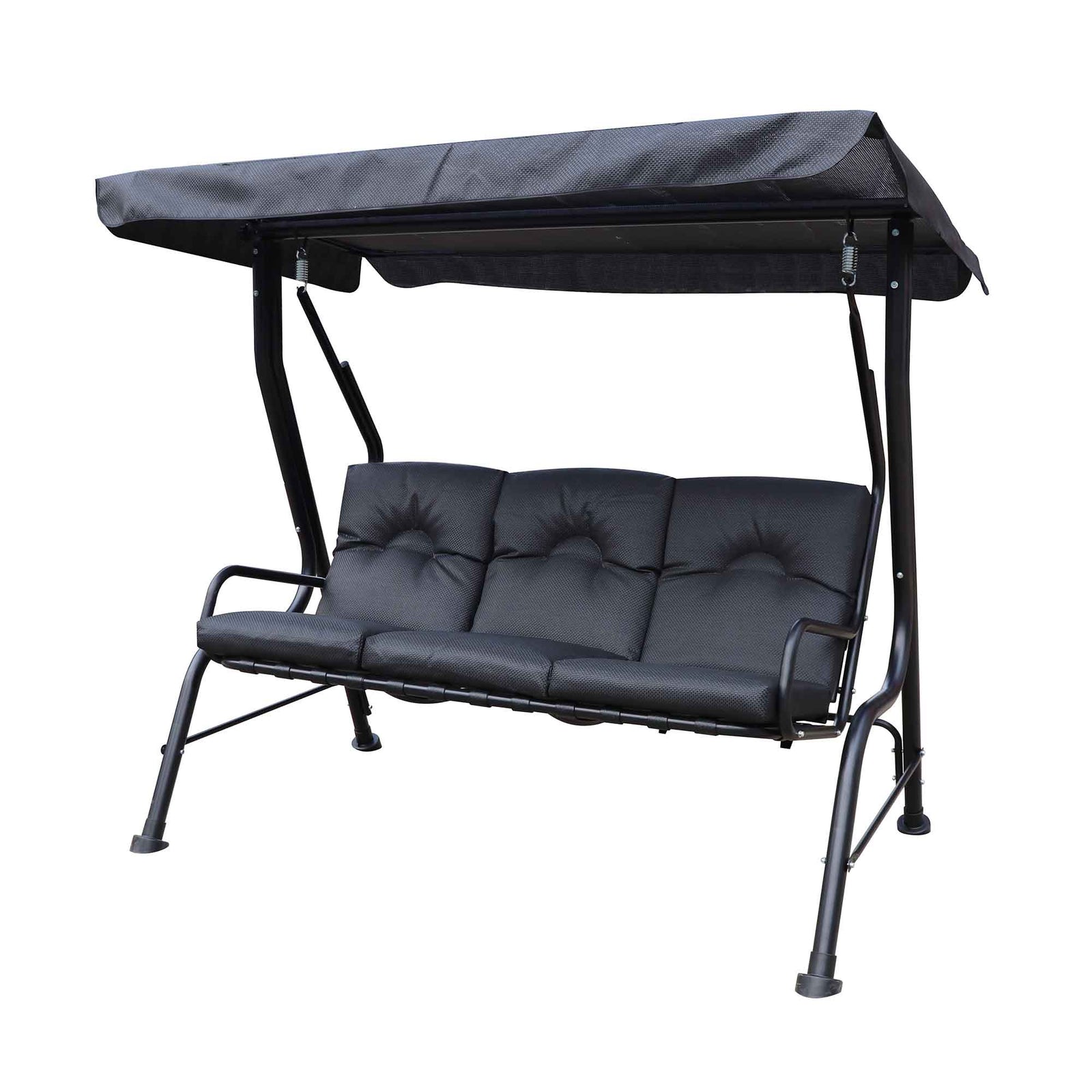 Balançoire à 3 places, noir