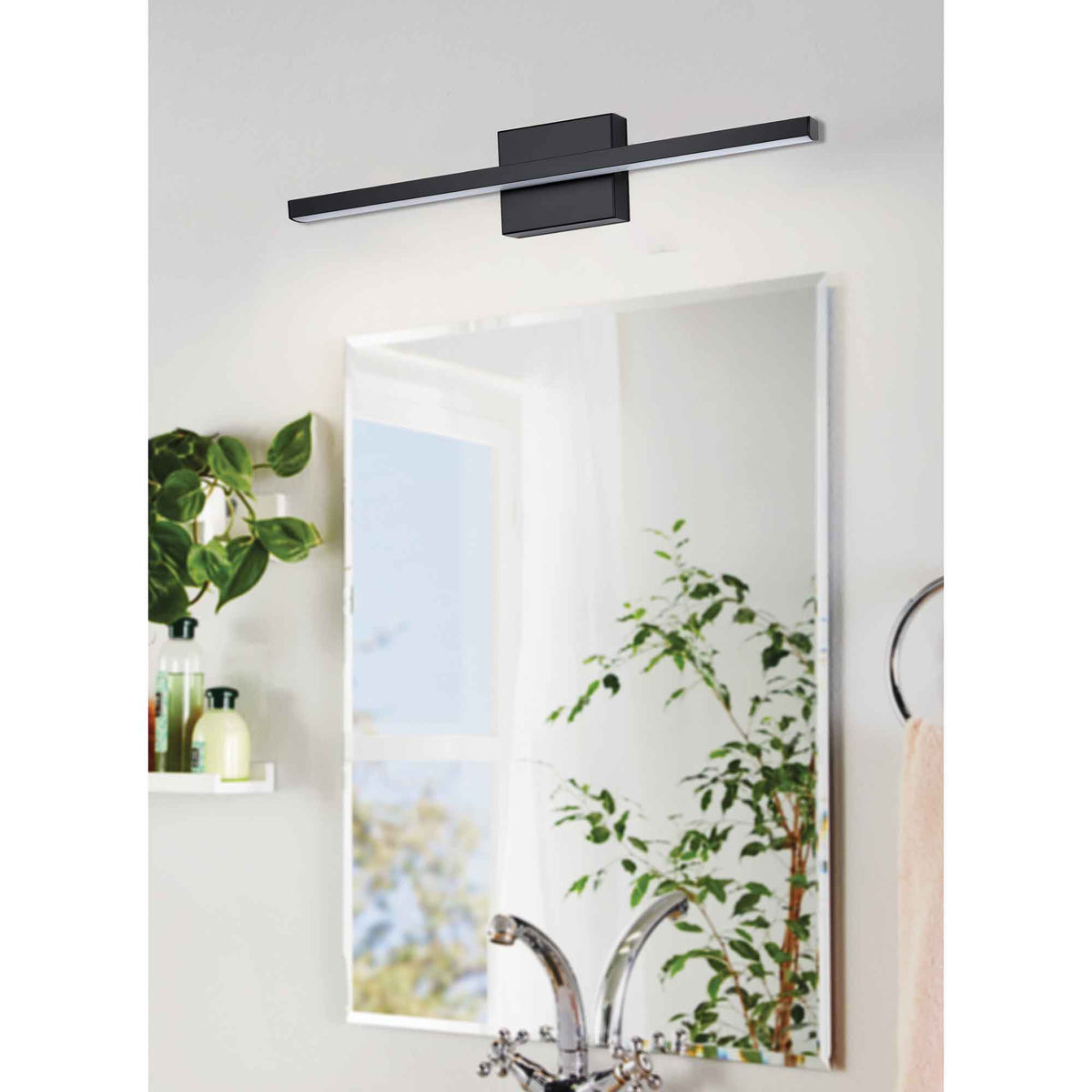 Luminaire mural DEL Amorevole, noir