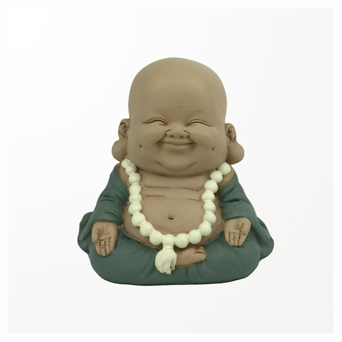 Statue de petit Bouddha en polyrésine « méditant », 3-1/4" x 2-1/4" x 3"