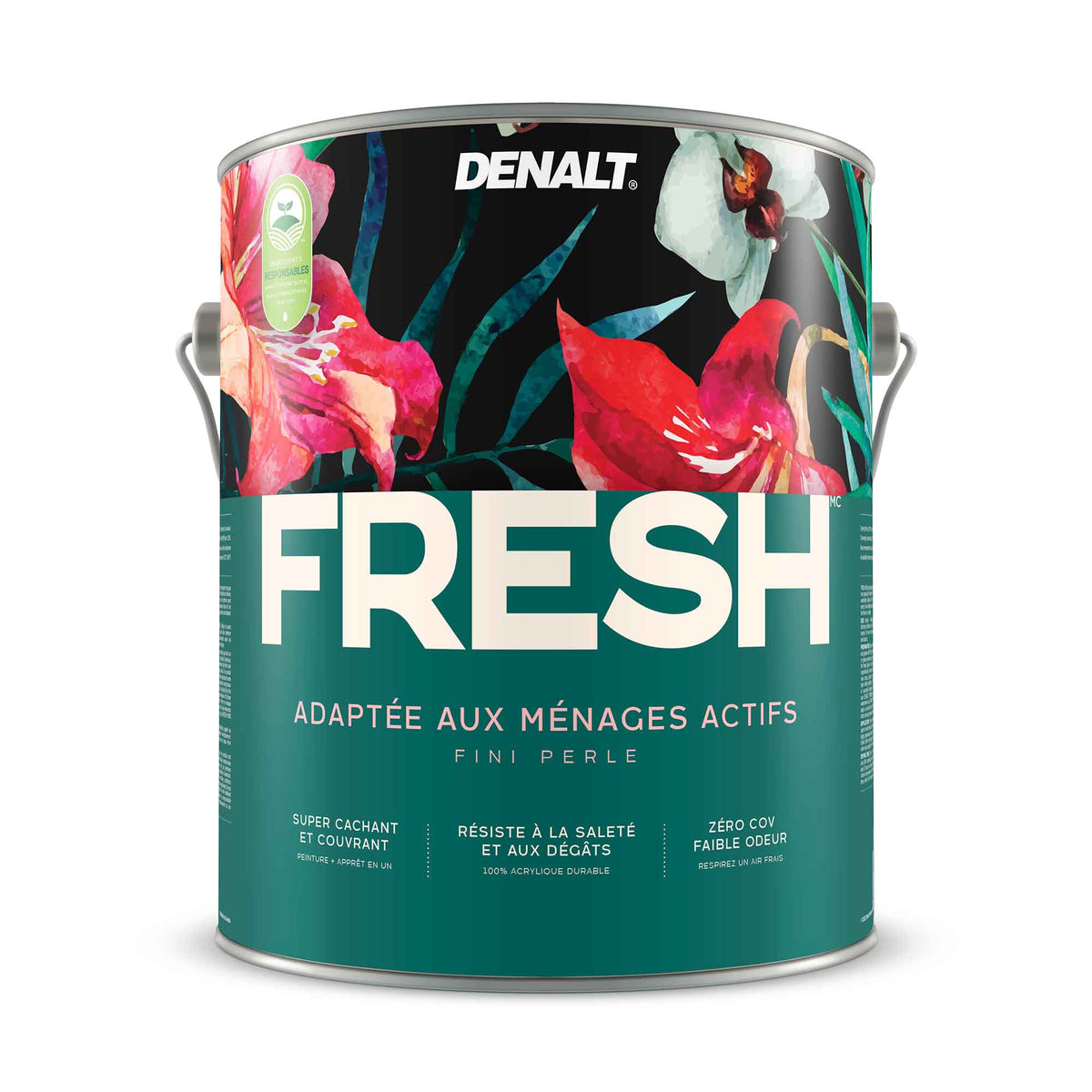 Peinture d&#39;intérieure Denalt Fresh perle blanc naturel, 3,7 L