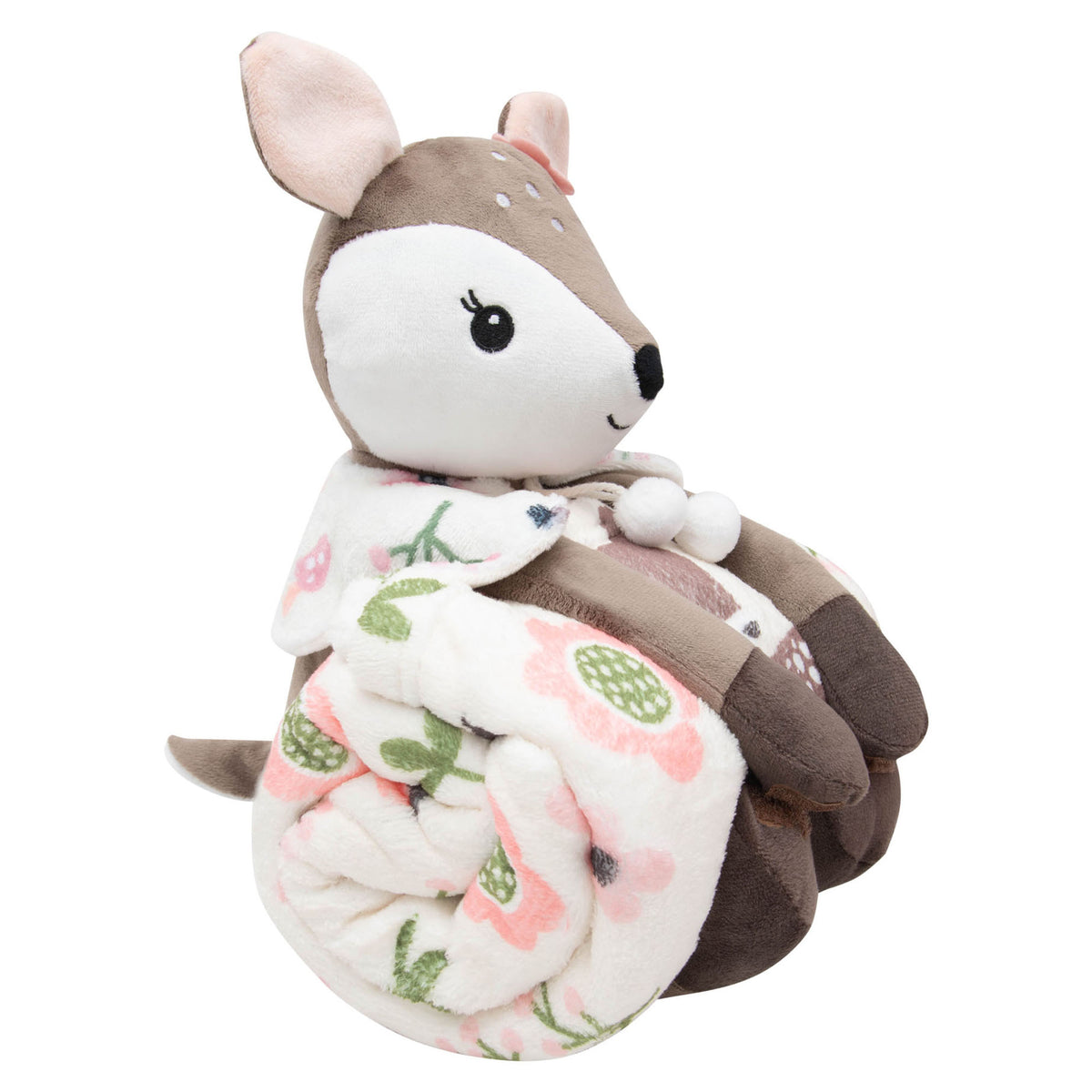 Ensemble d'un jeté et d'une peluche pour enfants, 48'' x 60'' (Willow la biche)
