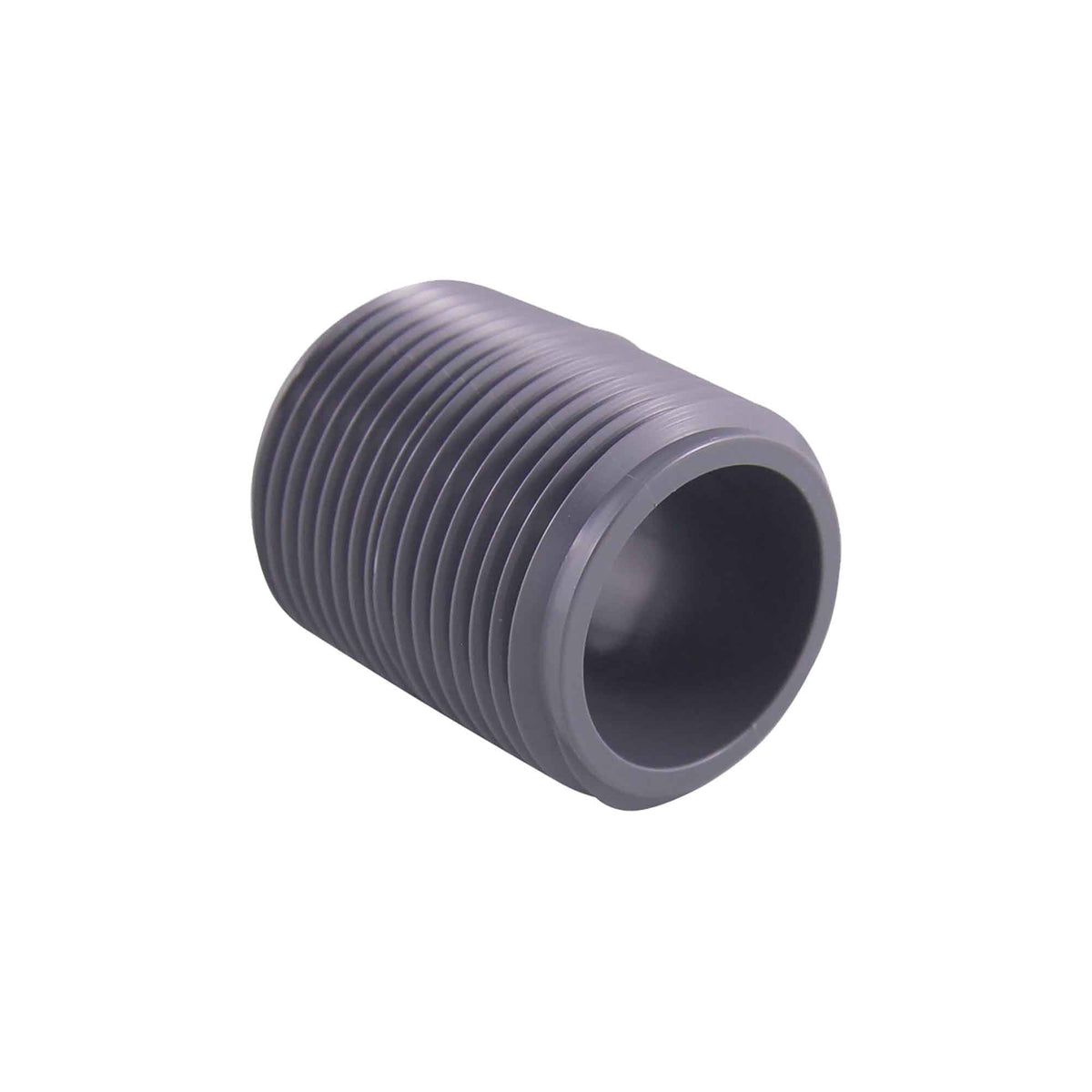 Mamelon Sch80 en PVC gris, 1-1/4" x 1-5/8"