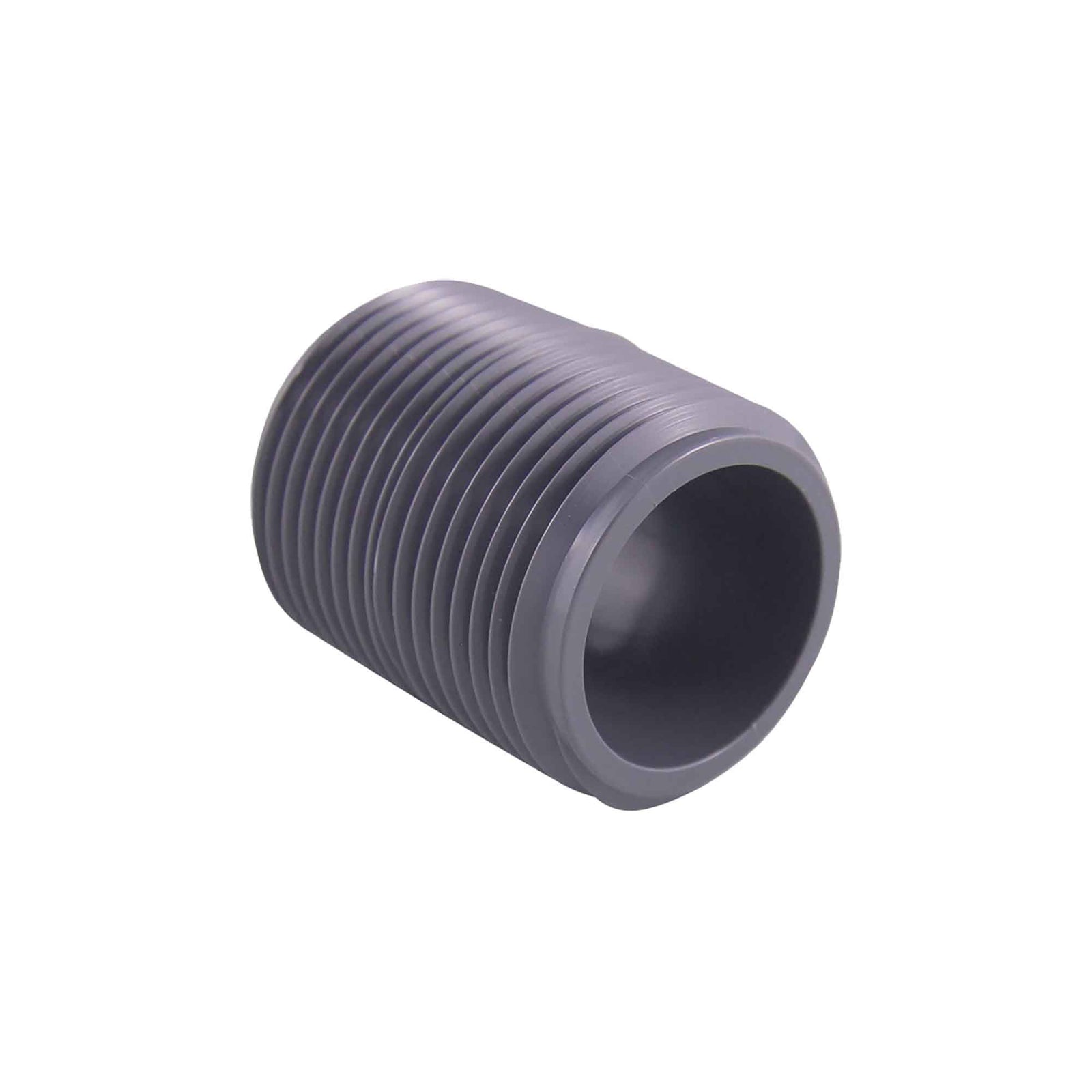 Mamelon Sch80 en PVC gris, 1-1/4" x 1-5/8"