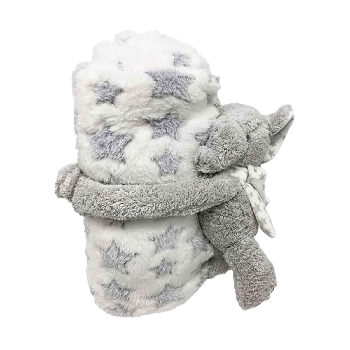 Jeté de 27&#39;&#39; x 39&#39;&#39; avec peluche pour enfant, éléphant