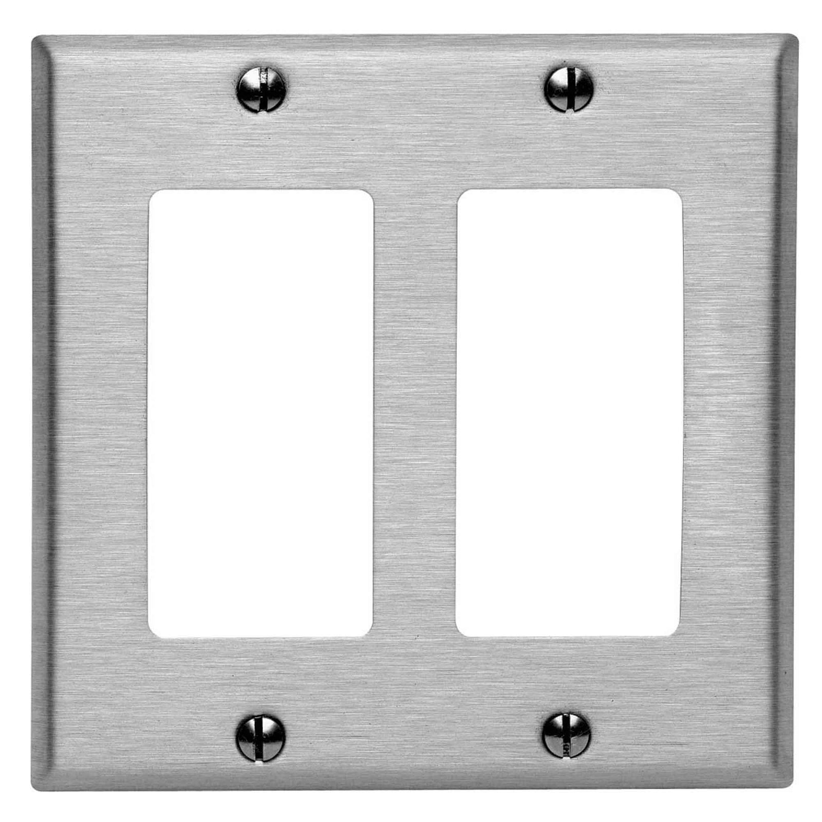 Plaque murale Decora avec 2 dispositifs, acier inoxydable