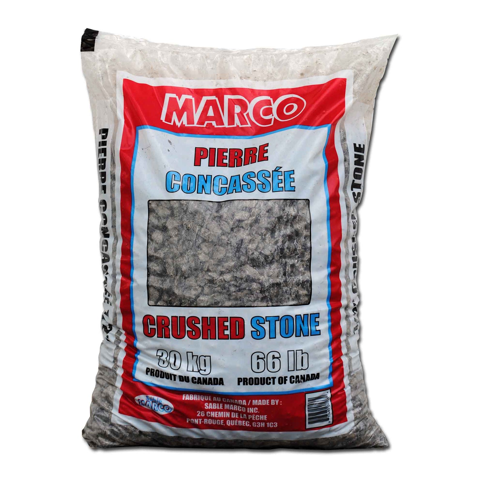 Pierre concassée 1/2", 30 kg