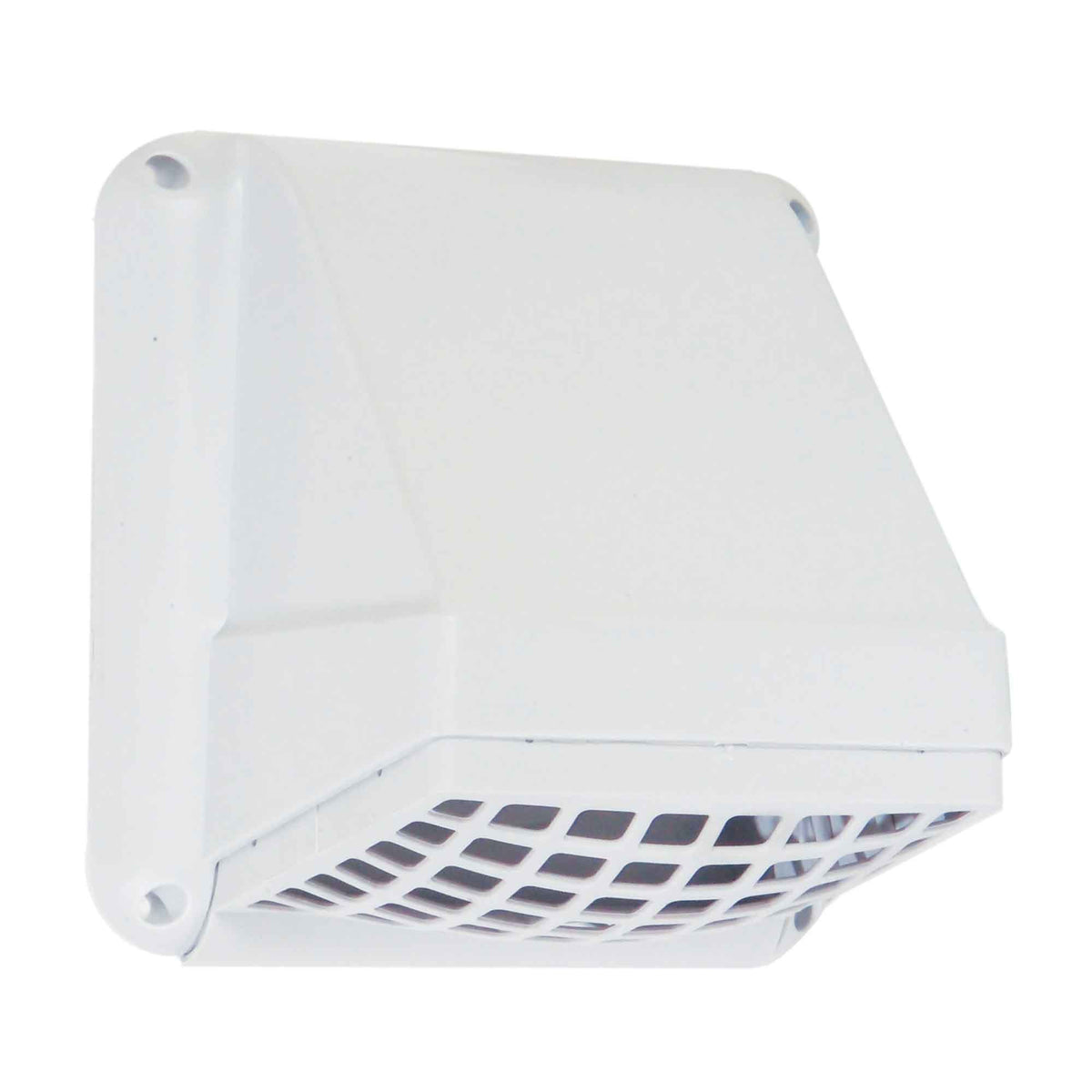 Capuchon de ventilation avec grille en plastique blanc, 4&quot;