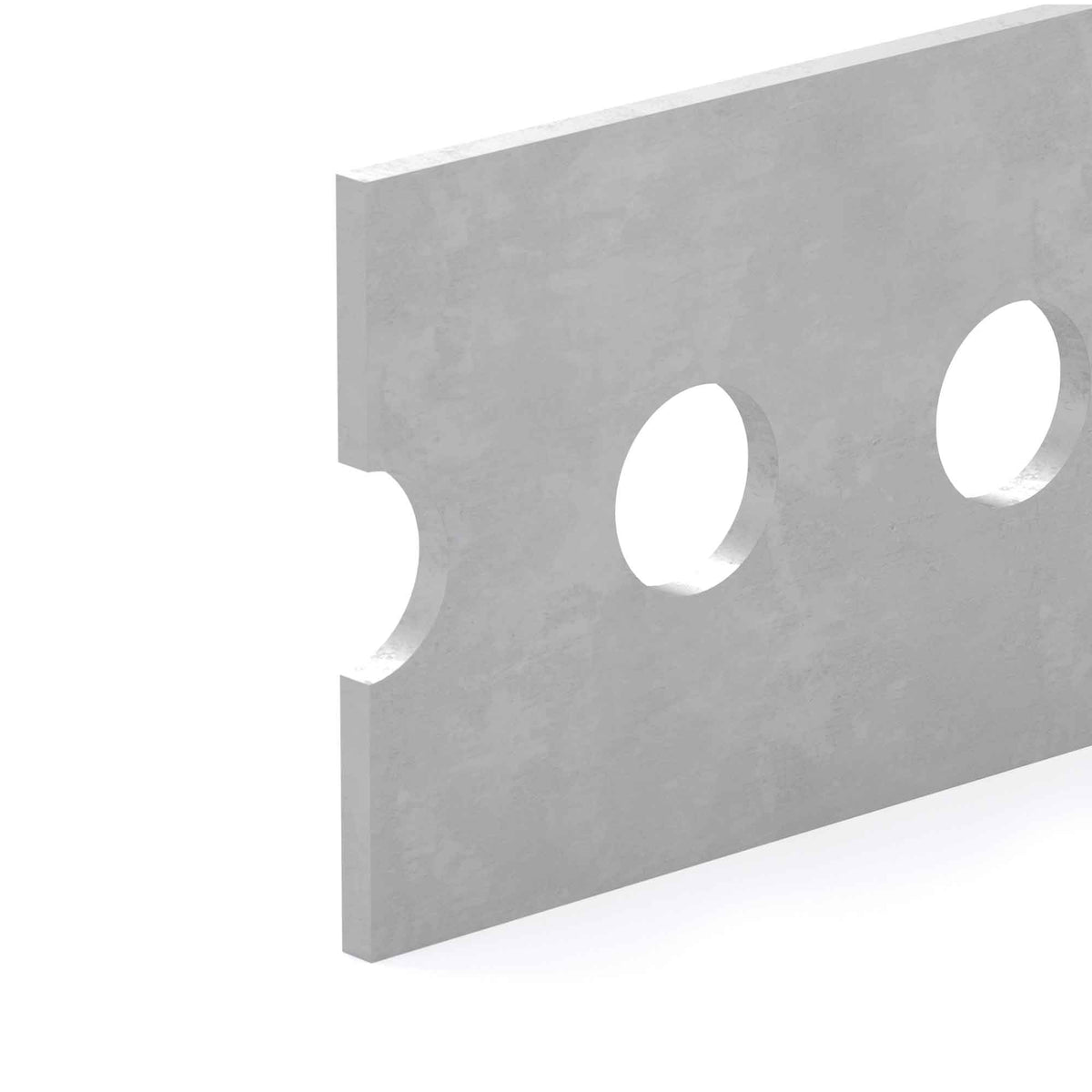 Barre plate perforée en acier galvanisé, 1-3/8'' x 48''