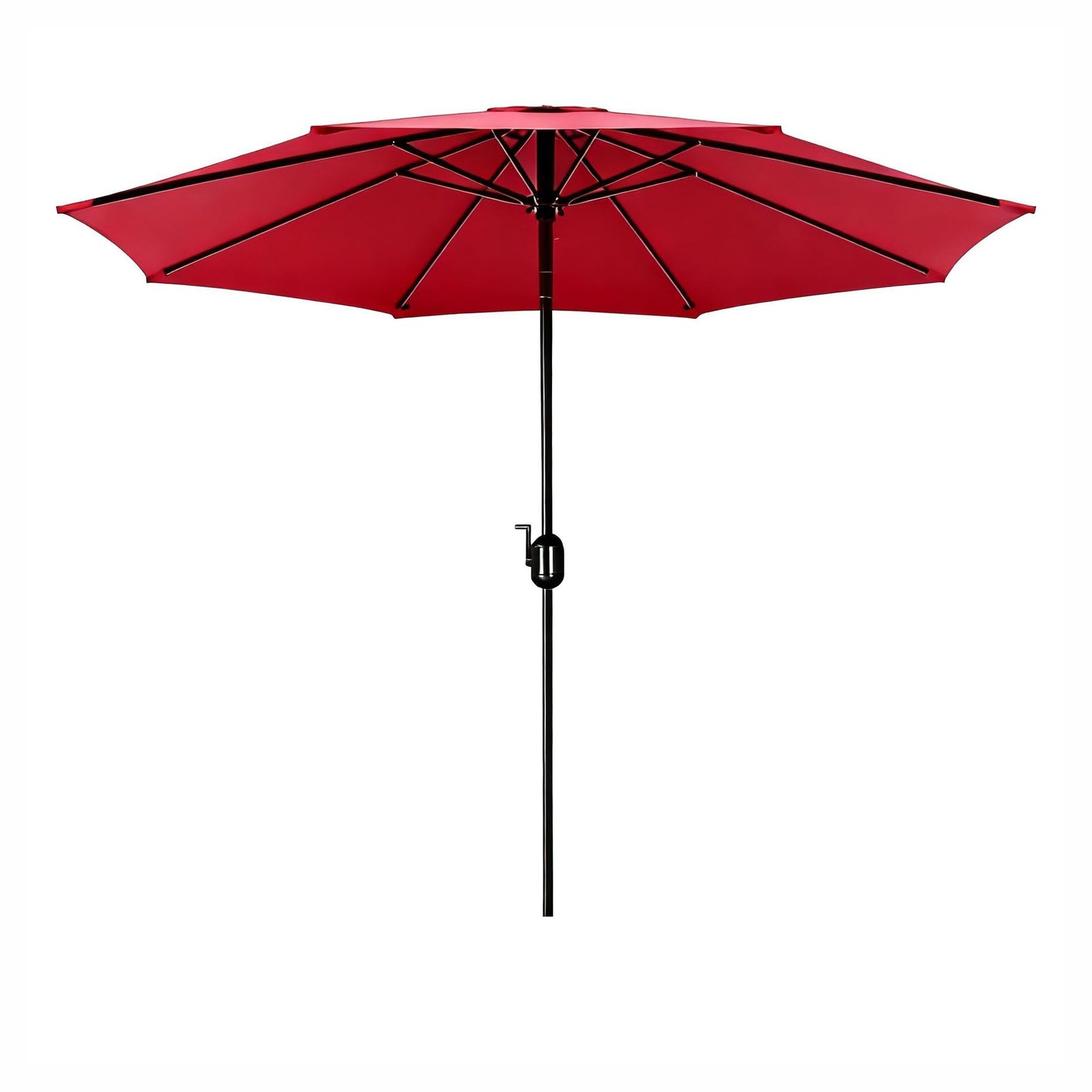 Parasol de marché en aluminium de 9', rouge