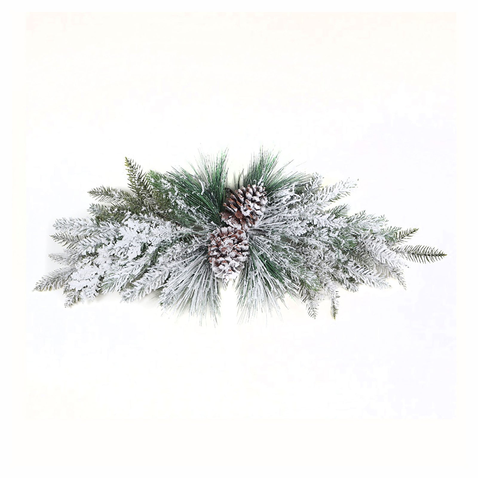 Décoration de pin floquée avec pommes de pin, 31"