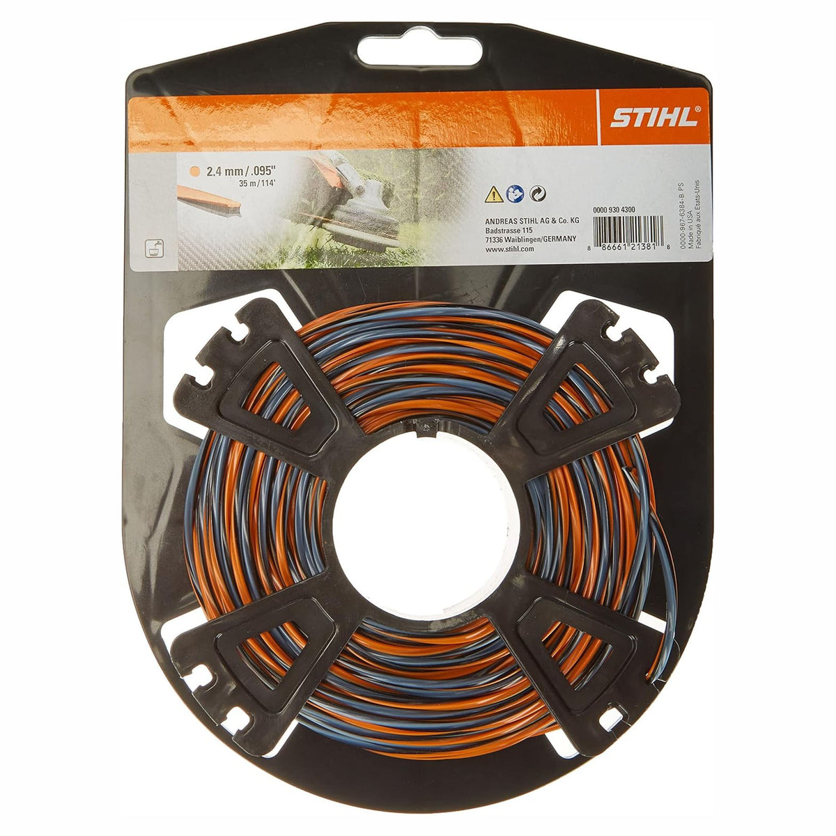 Fil torsadé avec fibre de carbone CF3 Pro pour coupe-bordure, 0,095" x 114' (1/2 lb)