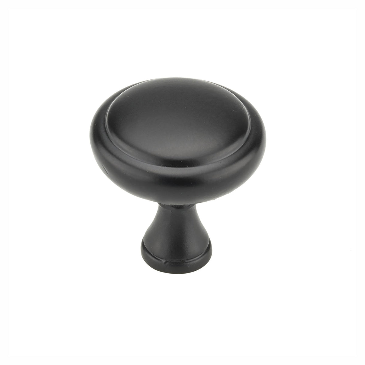 Bouton Candiac en métal en noir mat, 32 mm