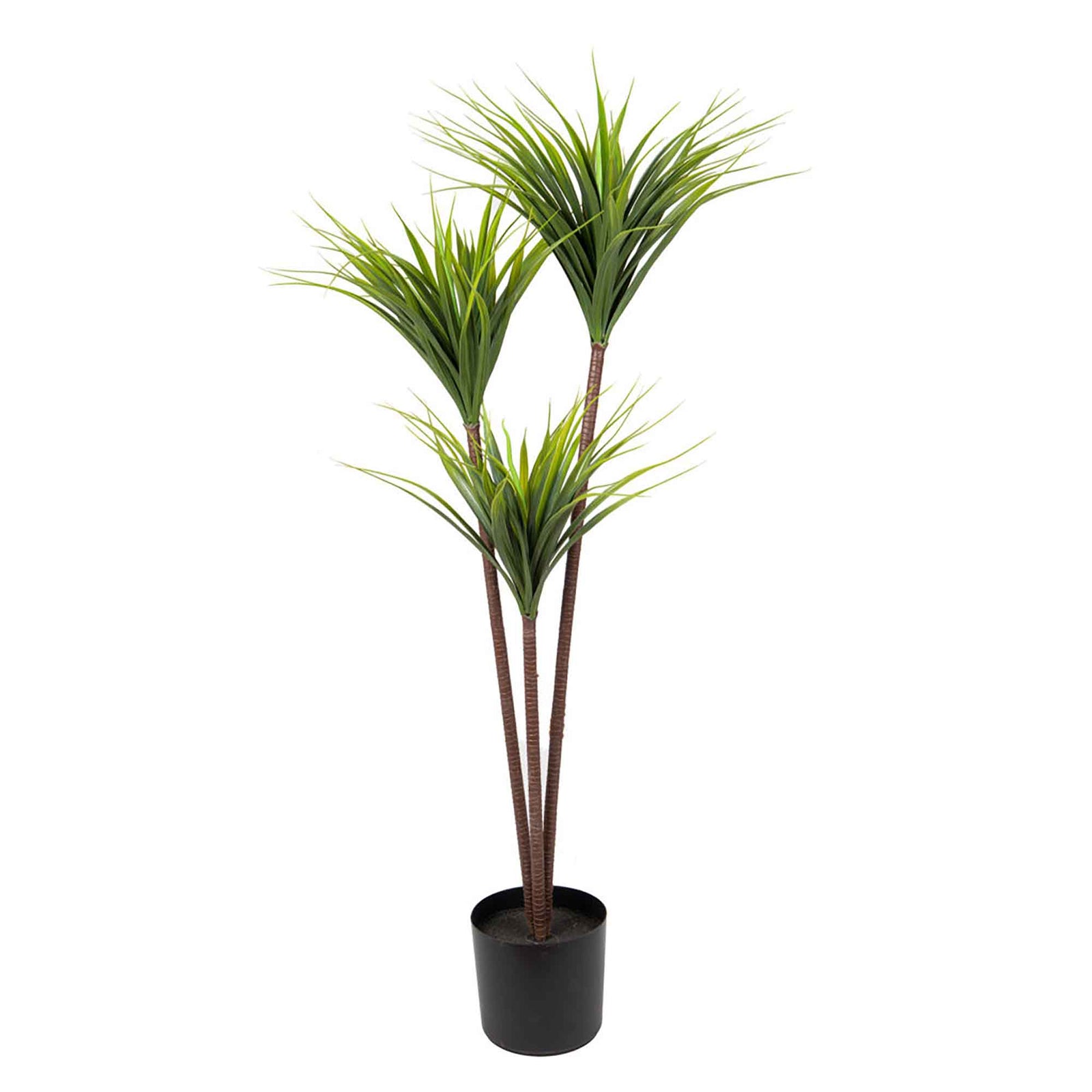 Plante Dracaena artificielle en pot noir, 55"