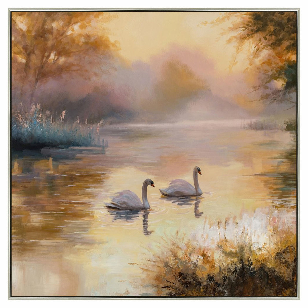 Canevas de sérénade au coucher de soleil, 32" x 32"