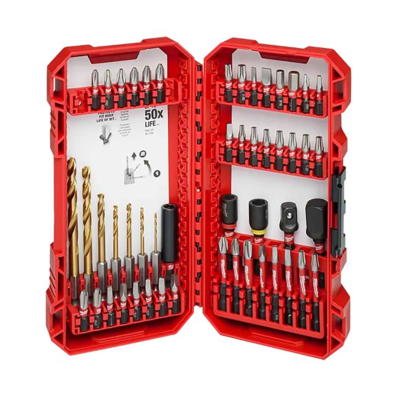 Jeu de forets et de mèches Shockwave Impact Duty, 50 pièces