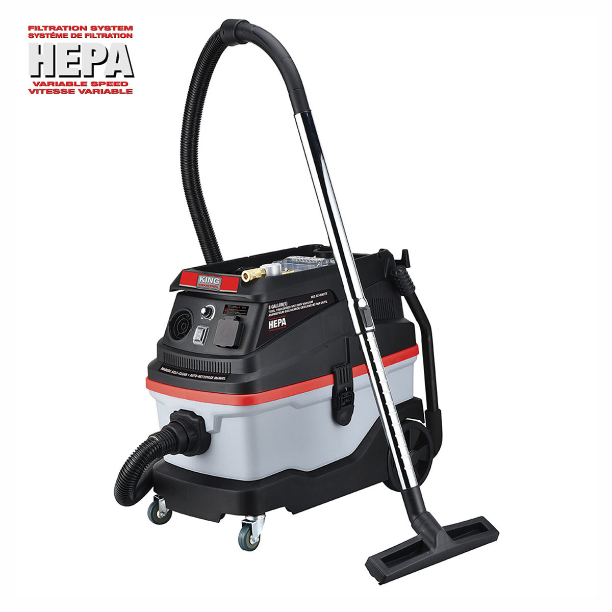 Aspirateur sec / humide déclenché par outil, 8 gallons