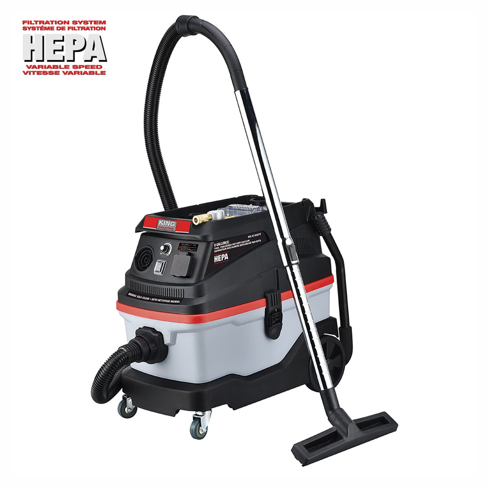 Aspirateur sec / humide déclenché par outil, 8 gallons