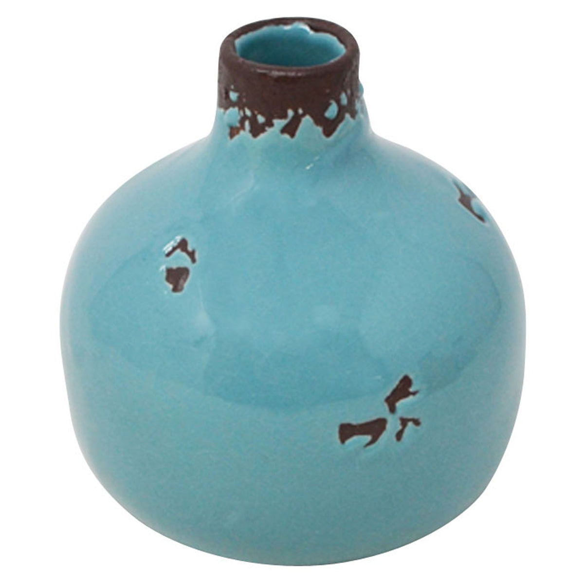 Vase décoratif, bleu (2,75" x 2,75")