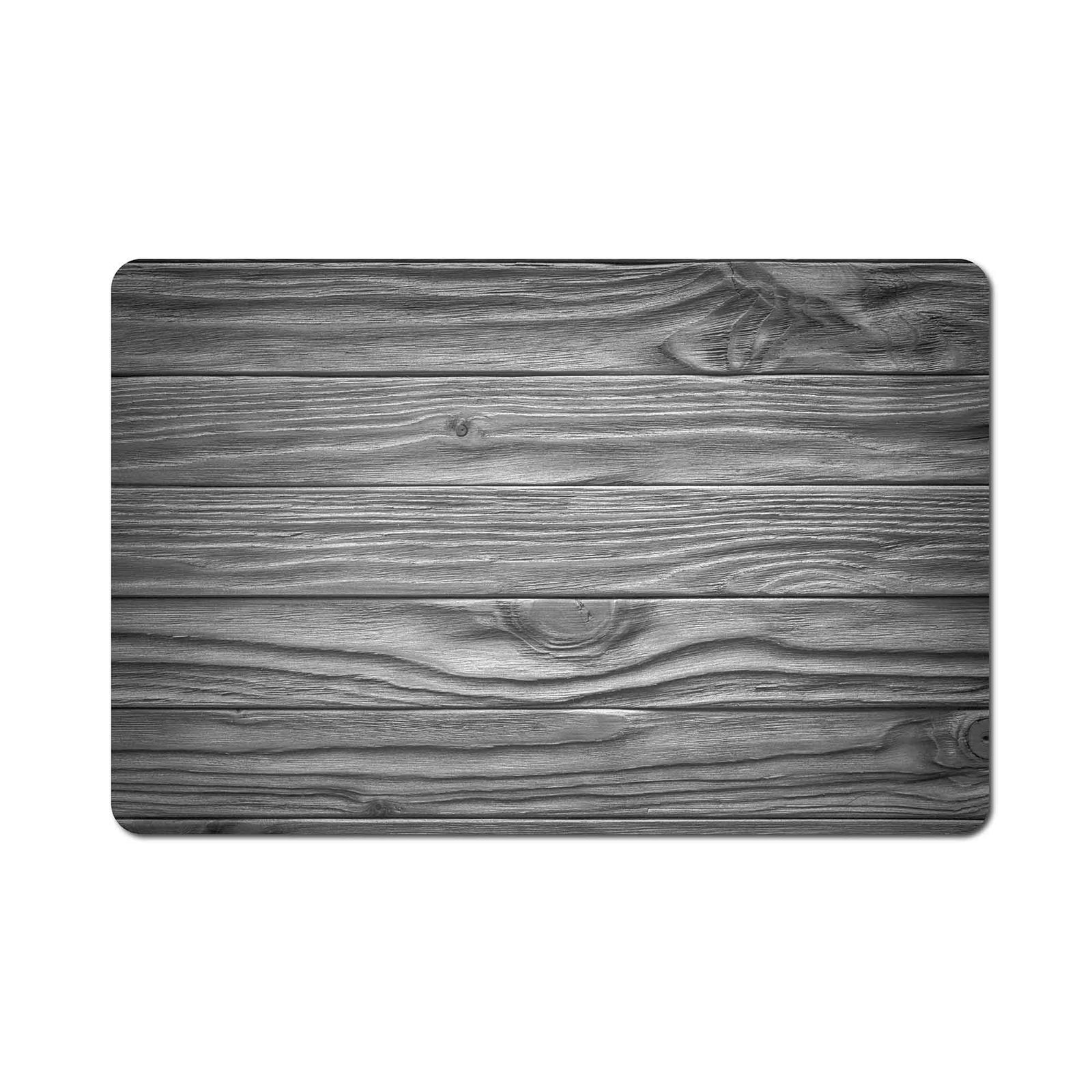 Napperon avec imprimer de faux bois, gris 