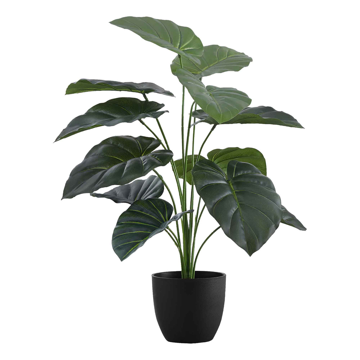 Plante Alocasia artificielle d’intérieur en pot, 24&quot;