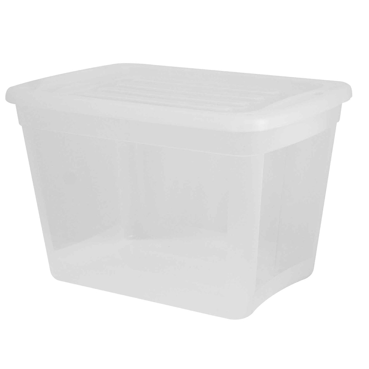 Bac de rangement avec couvert, 39 L (clair)