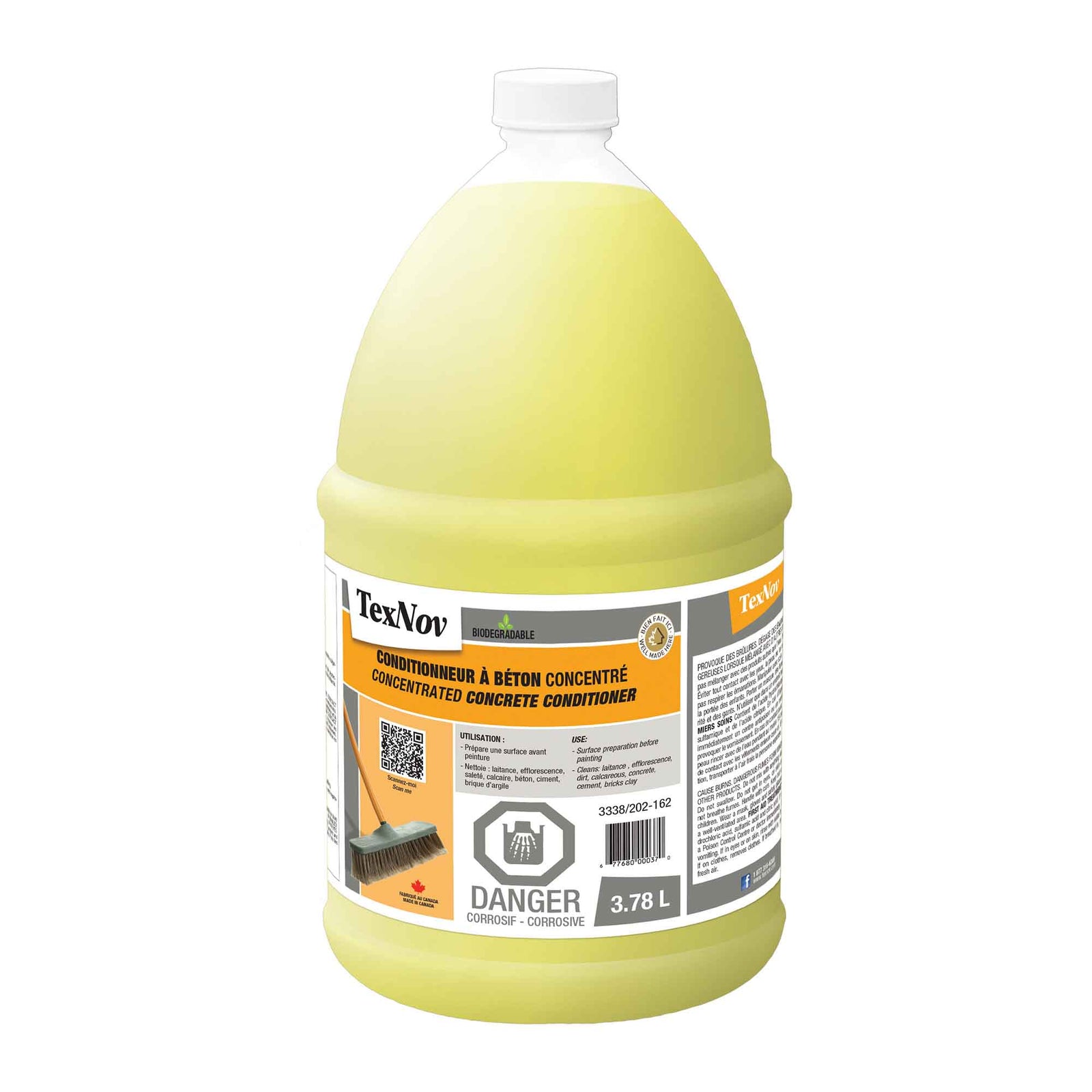 Conditionneur à béton concentré biodégradable, 3,78 L