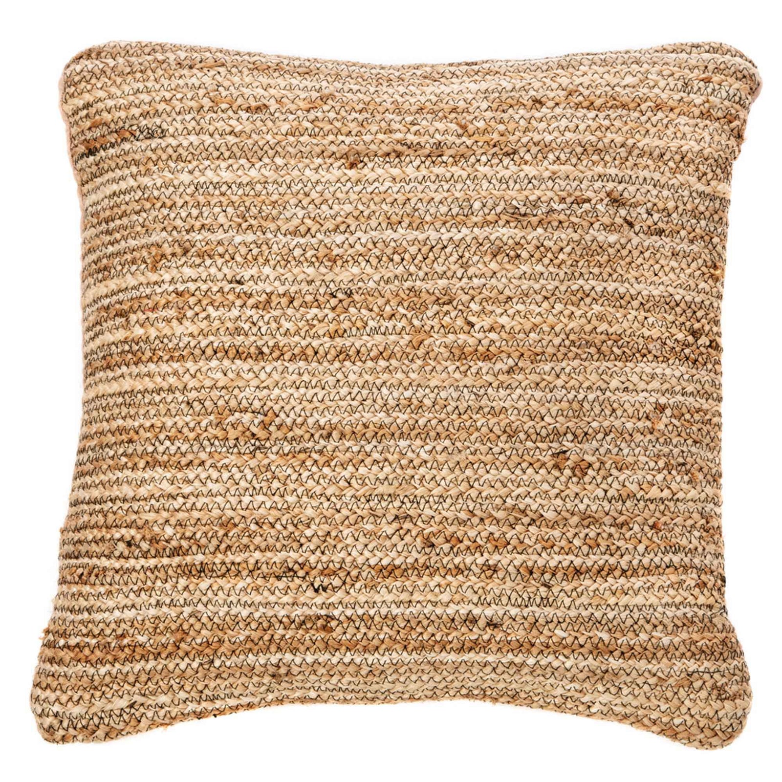 Coussin européen en jute nature, 25'' x 25''