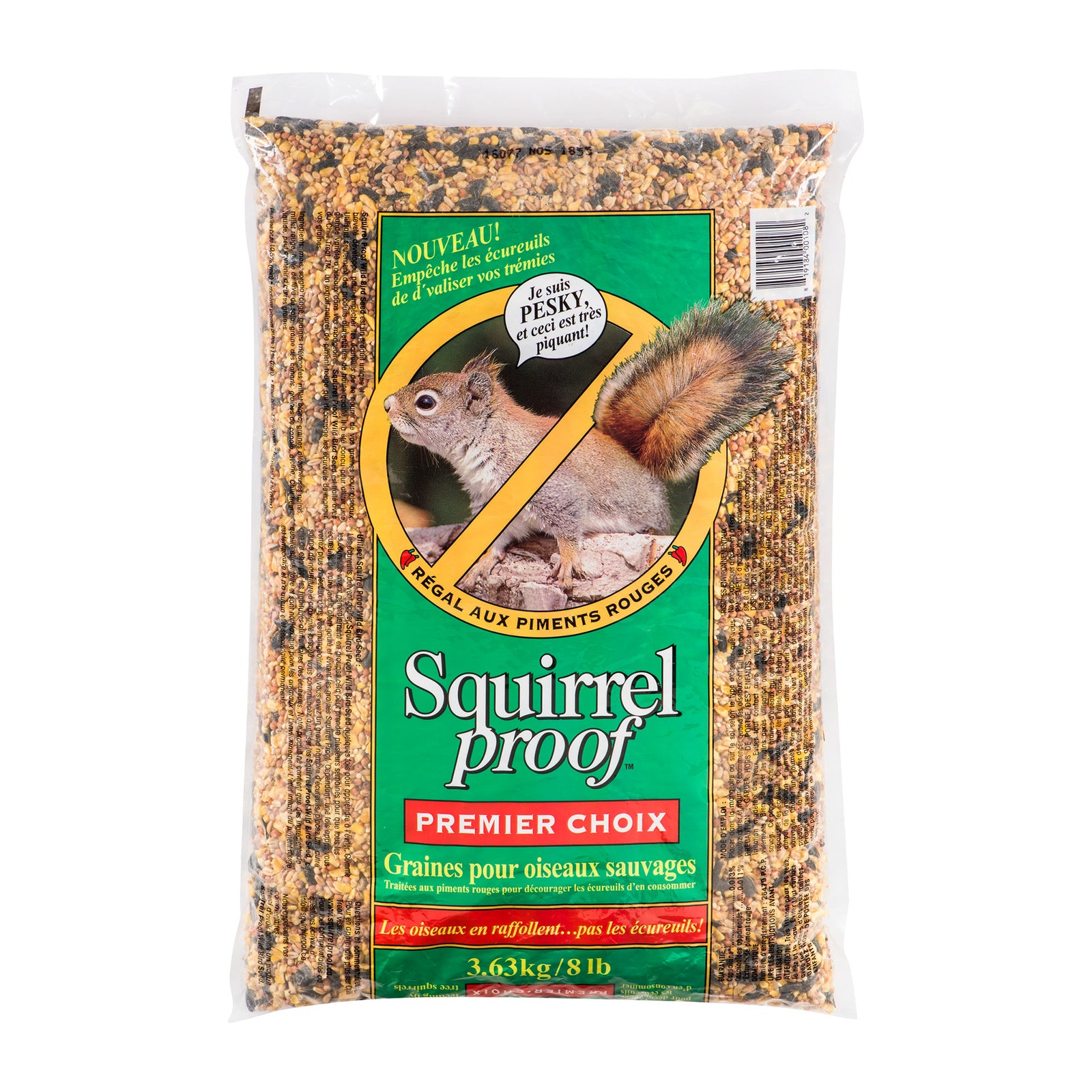 Mélange de graines pour oiseaux sauvages Squirrel Proof, 3,63 kg