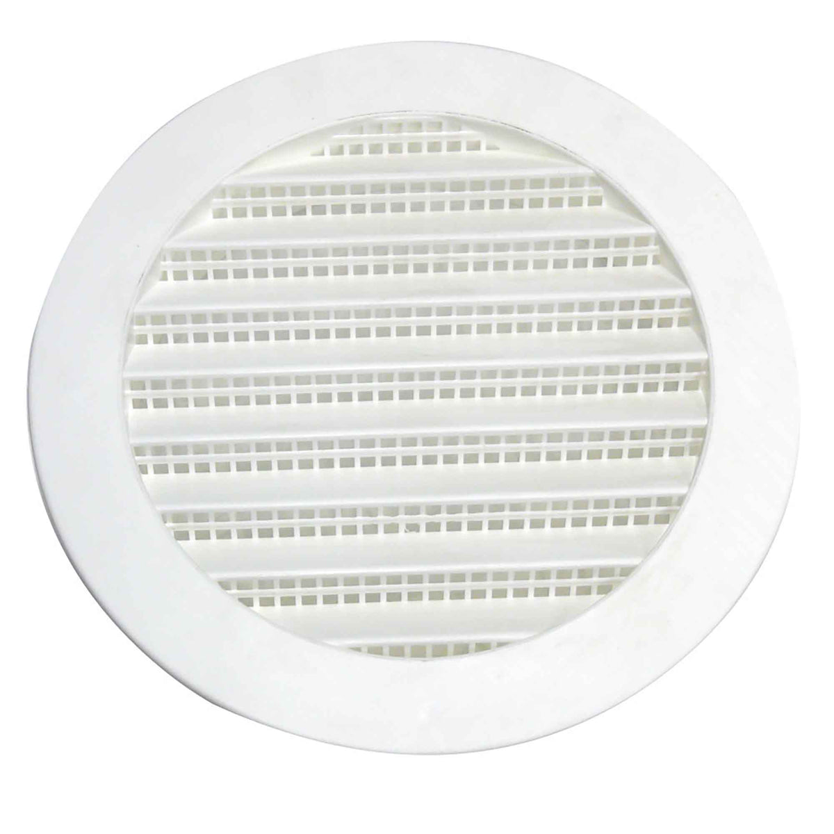 Mini persienne ronde en plastique blanc, 3&quot;