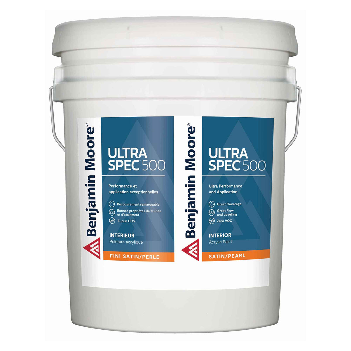 Peinture d&#39;intérieur Ultra Spec 500 satin / perle blanc, 18,9 L