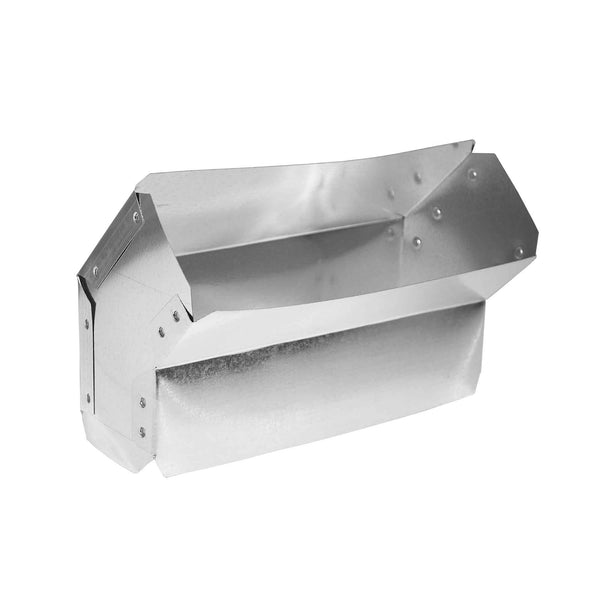 Galvanized steel 45 vertical ventilation elbow 3 1 4 x 10 gagnon