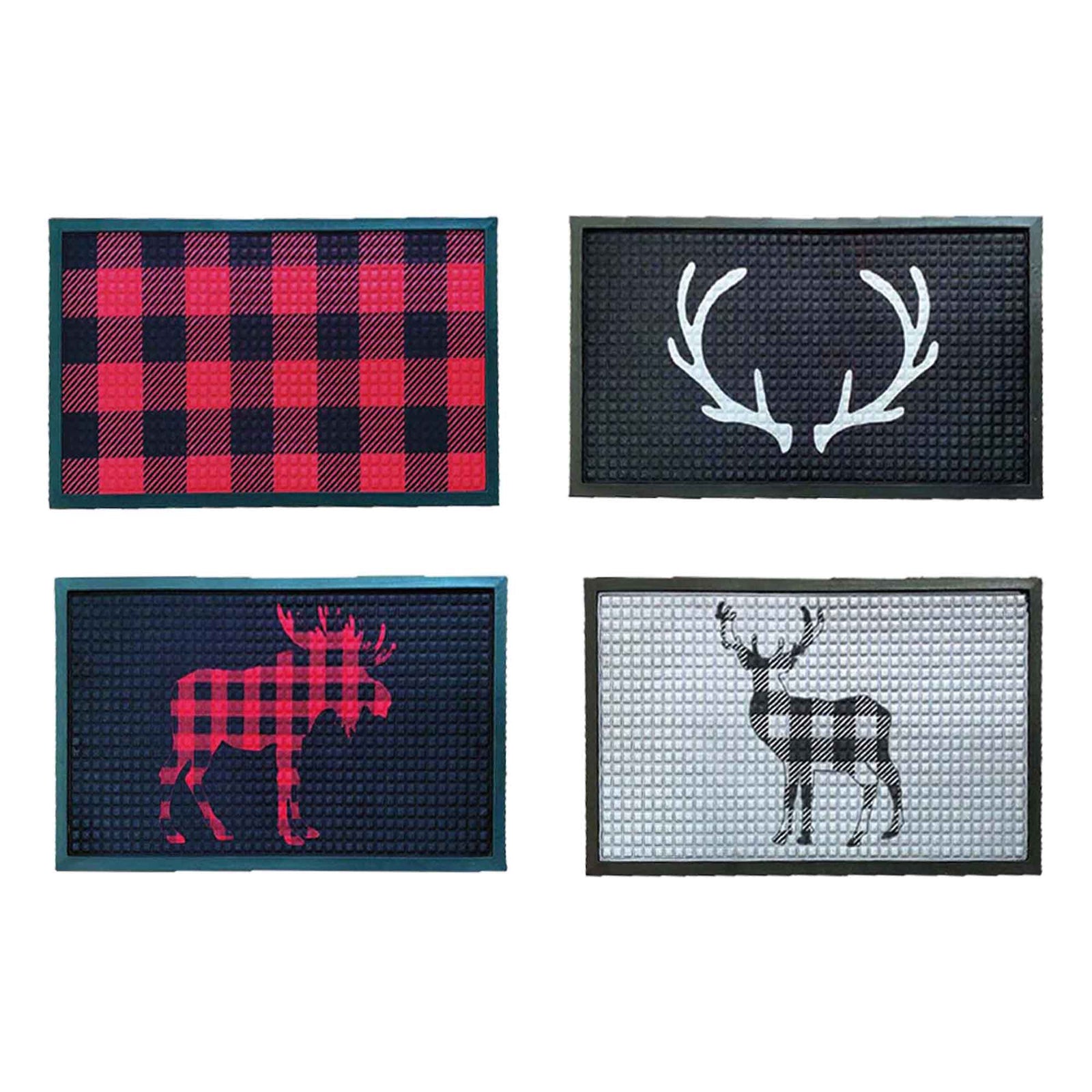 Tapis décoratif en caoutchouc de 18'' x 30'', choix entre 4 modèles