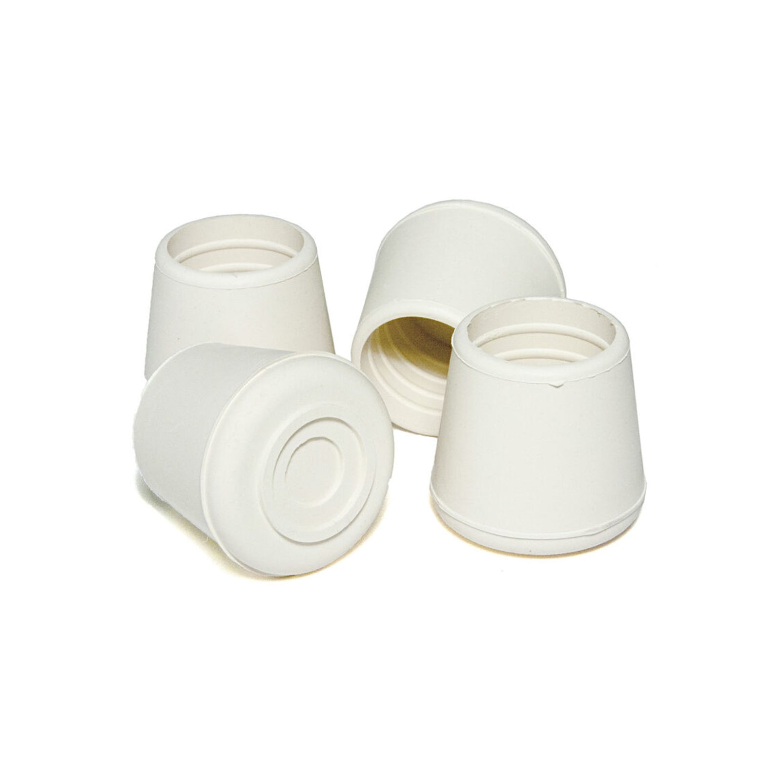 Embout de caoutchouc rond de 1'' DI, blanc (4 unités)